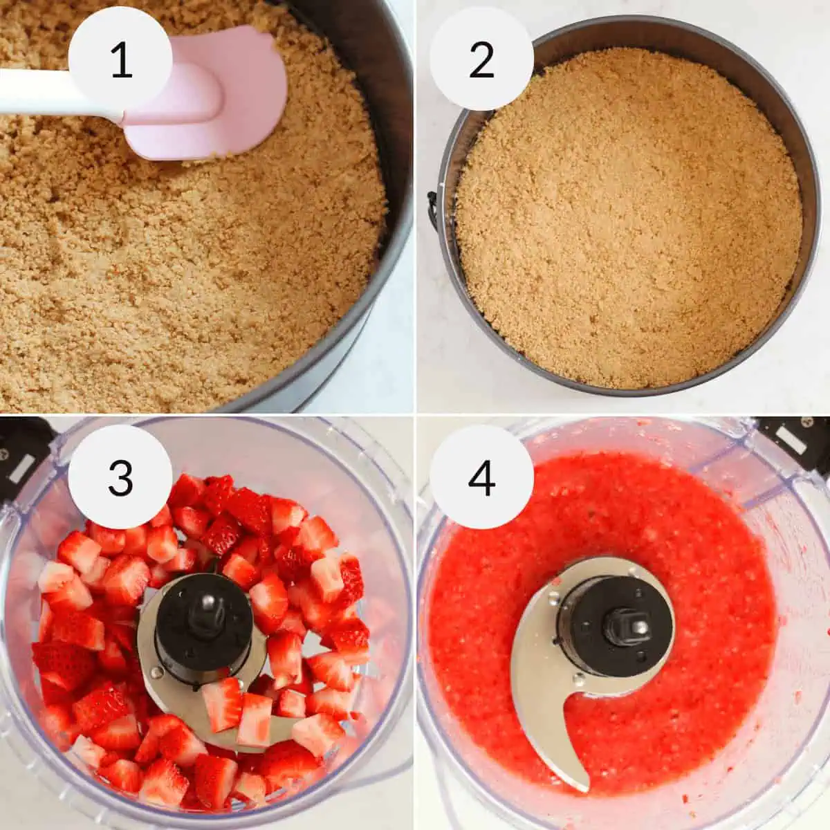 No Bake Strawberry Cheesecake