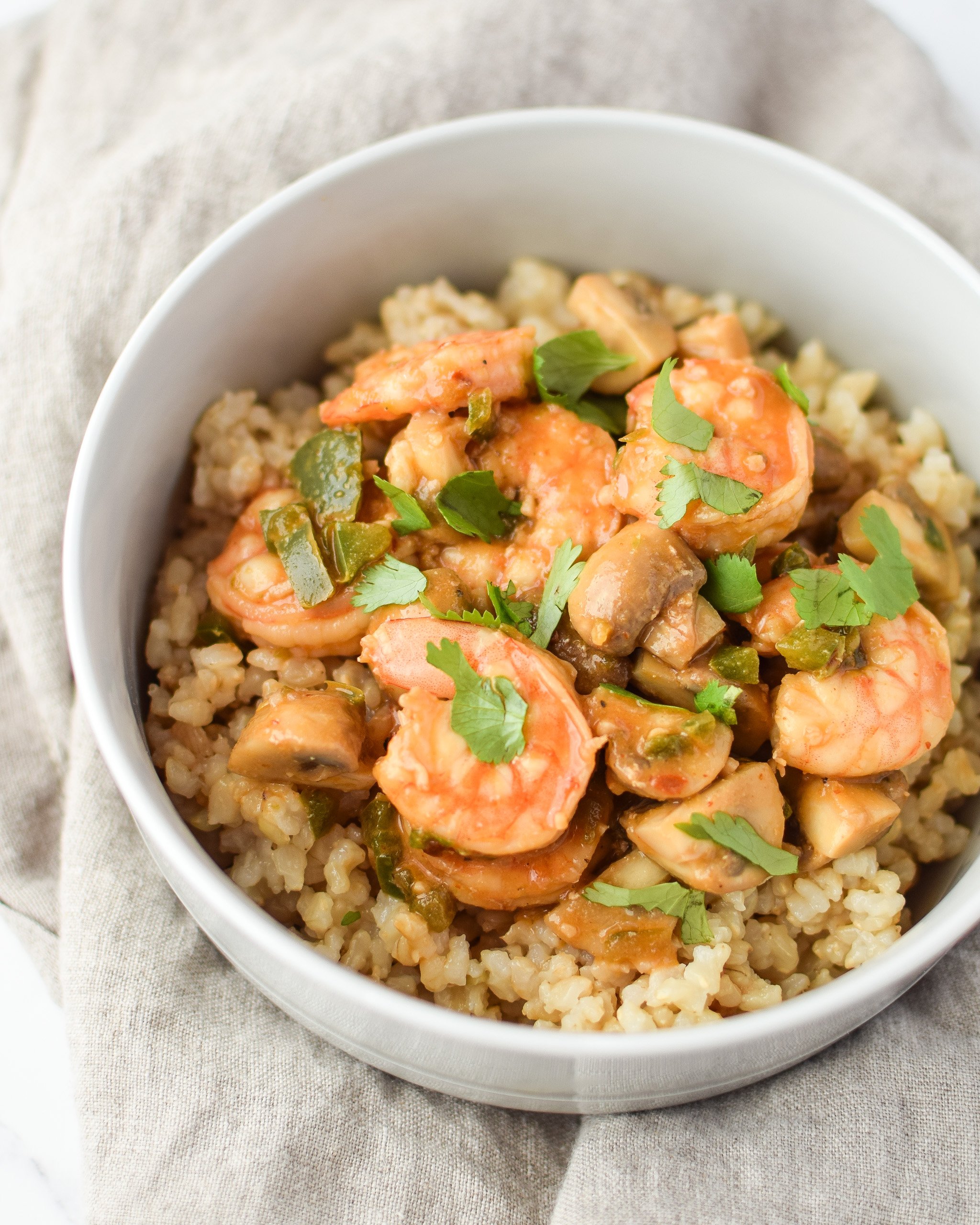 Easy Jalapeño Mushroom Shrimp Stir-Fry For Two