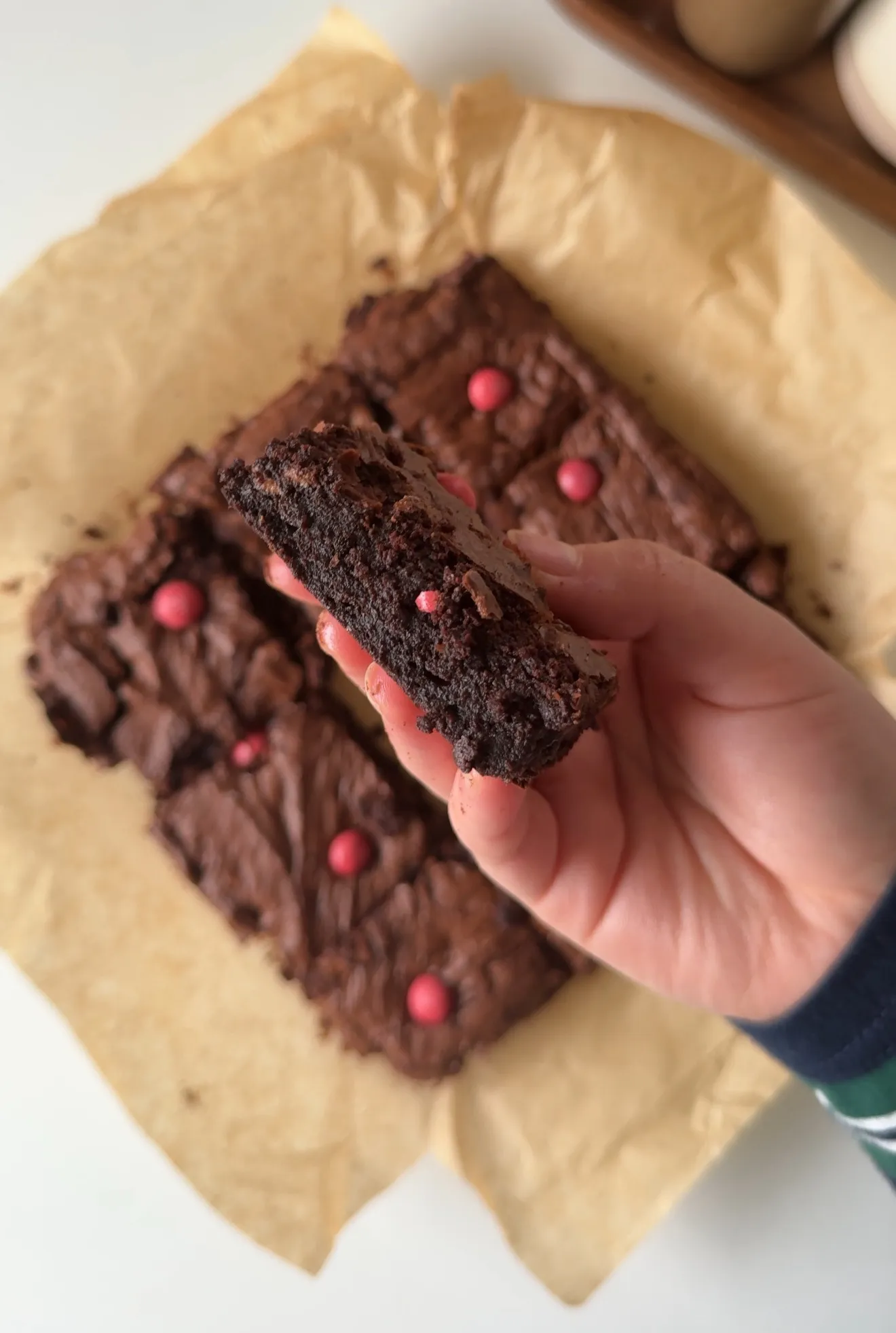 M&M’s Valentines Brownies