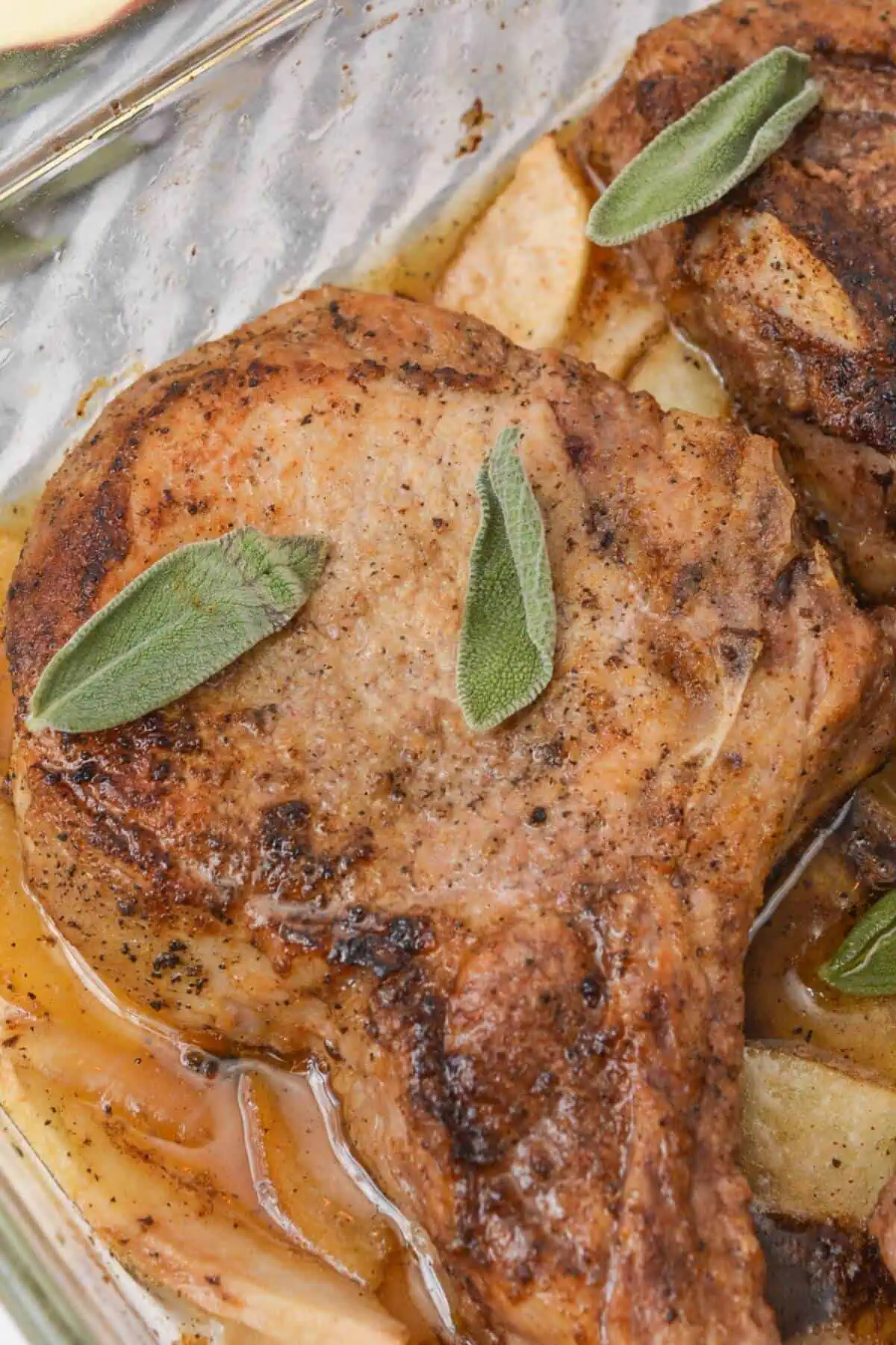 Baked Pork Chops and Apples