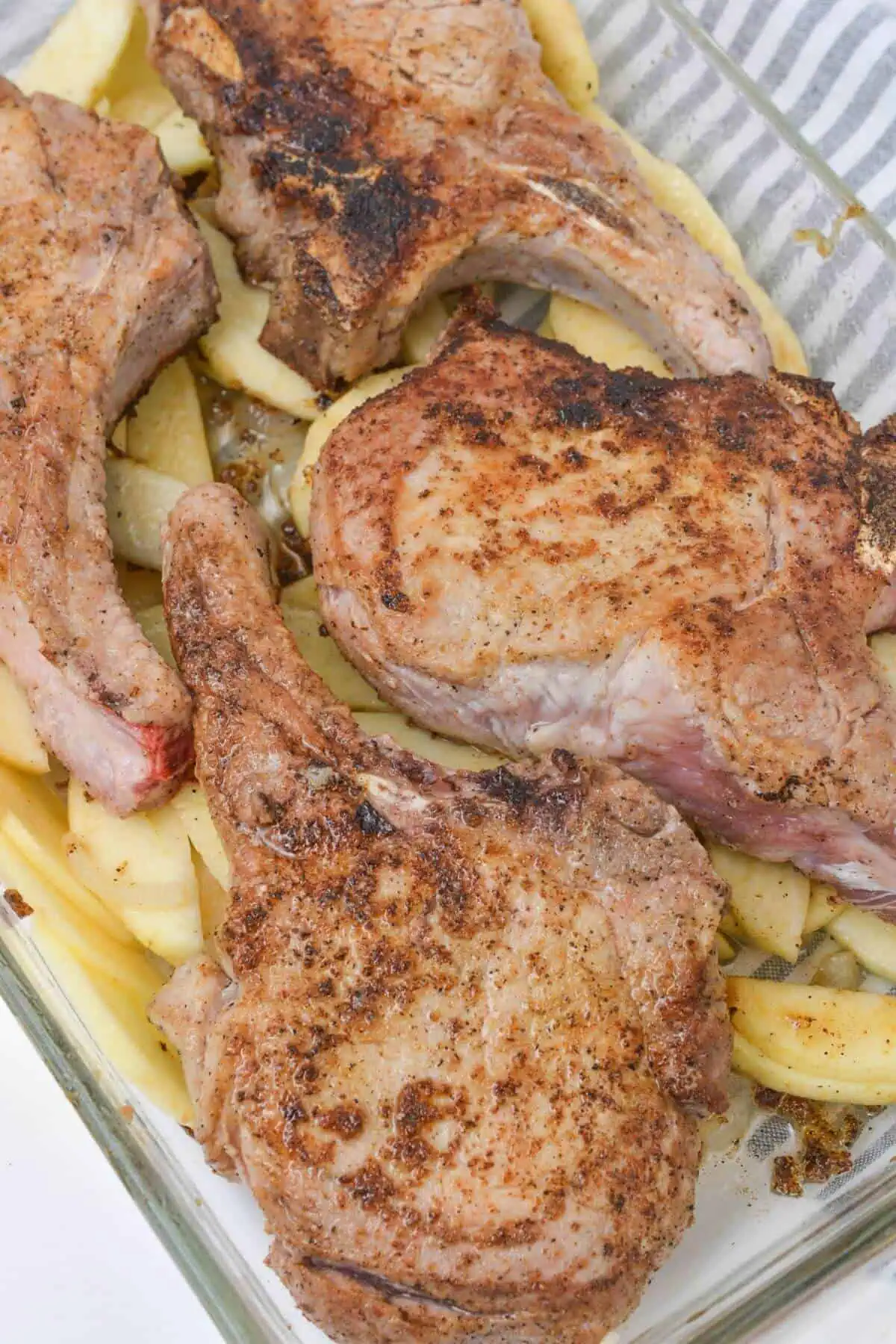 Baked Pork Chops and Apples