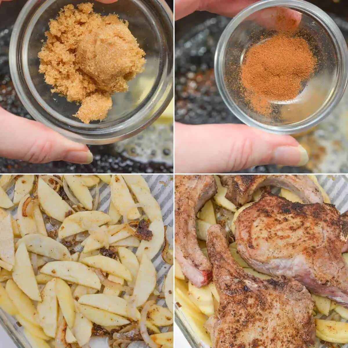 Baked Pork Chops and Apples