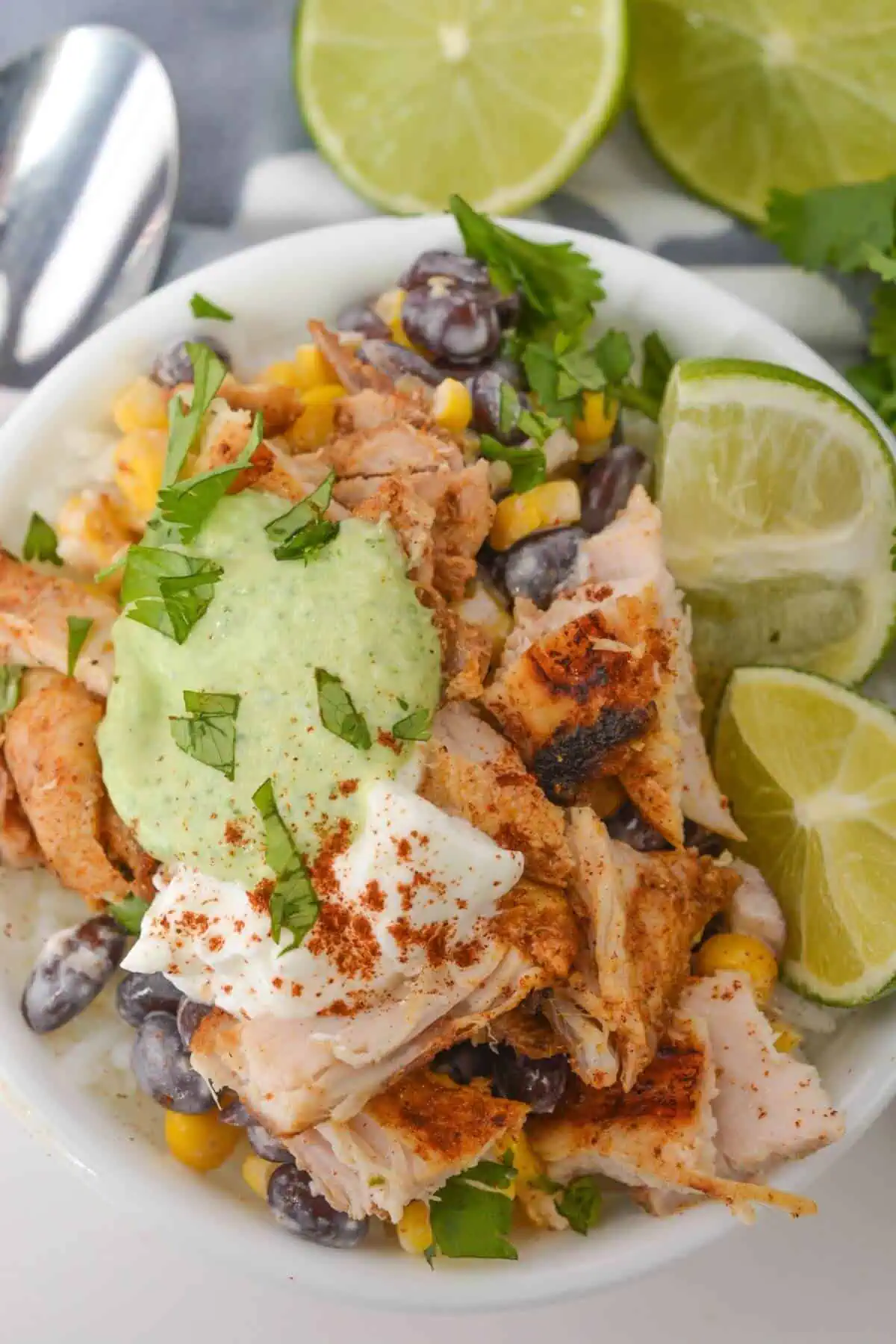 Street Corn Chicken Rice Bowl