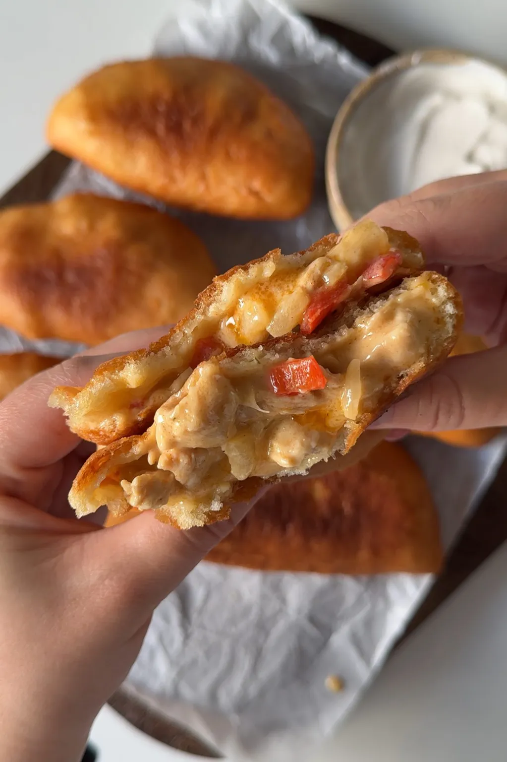 Fried Chicken Buns with Cheese