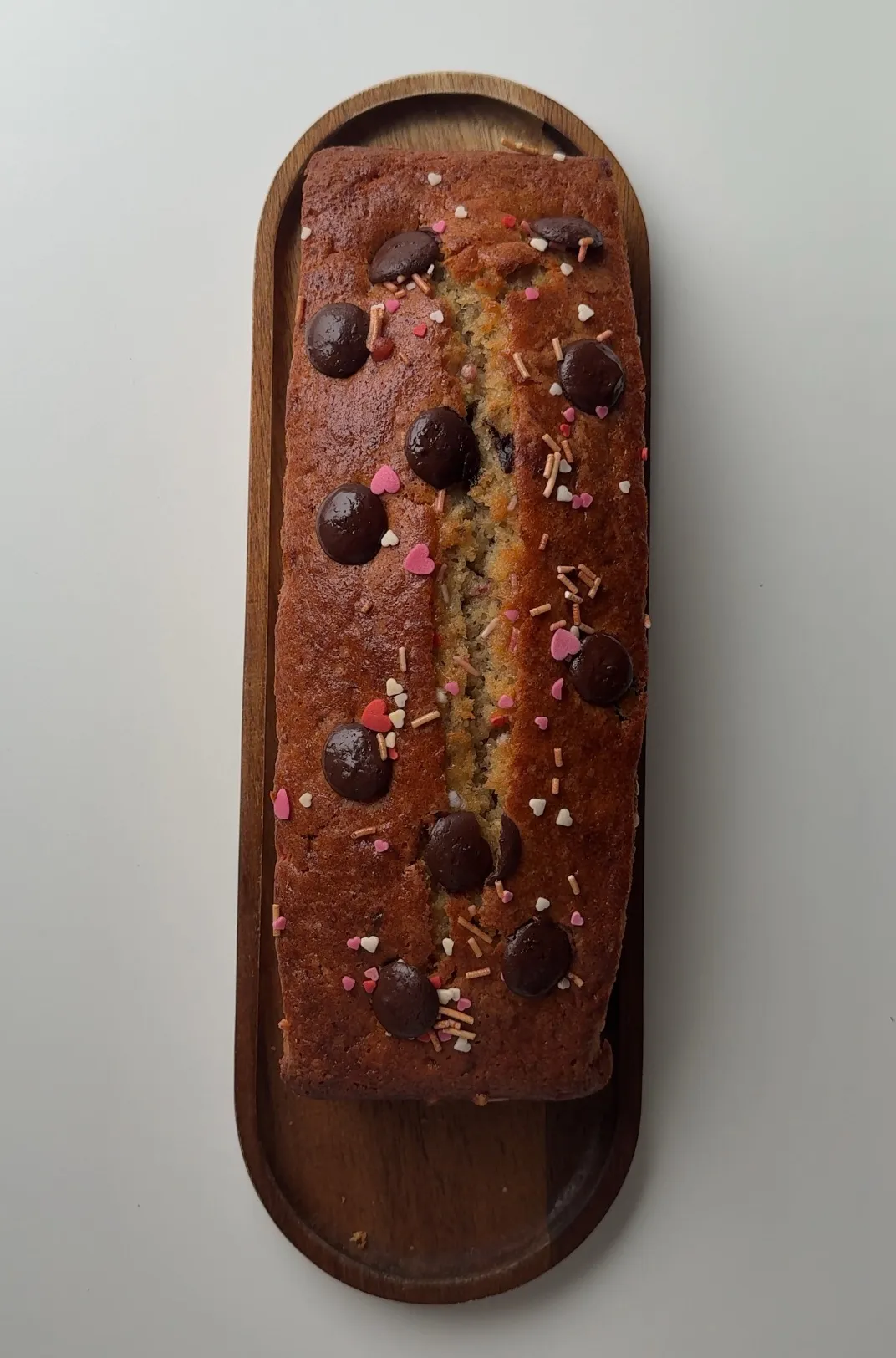 Chocolate Chip Banana Bread Valentines Edition