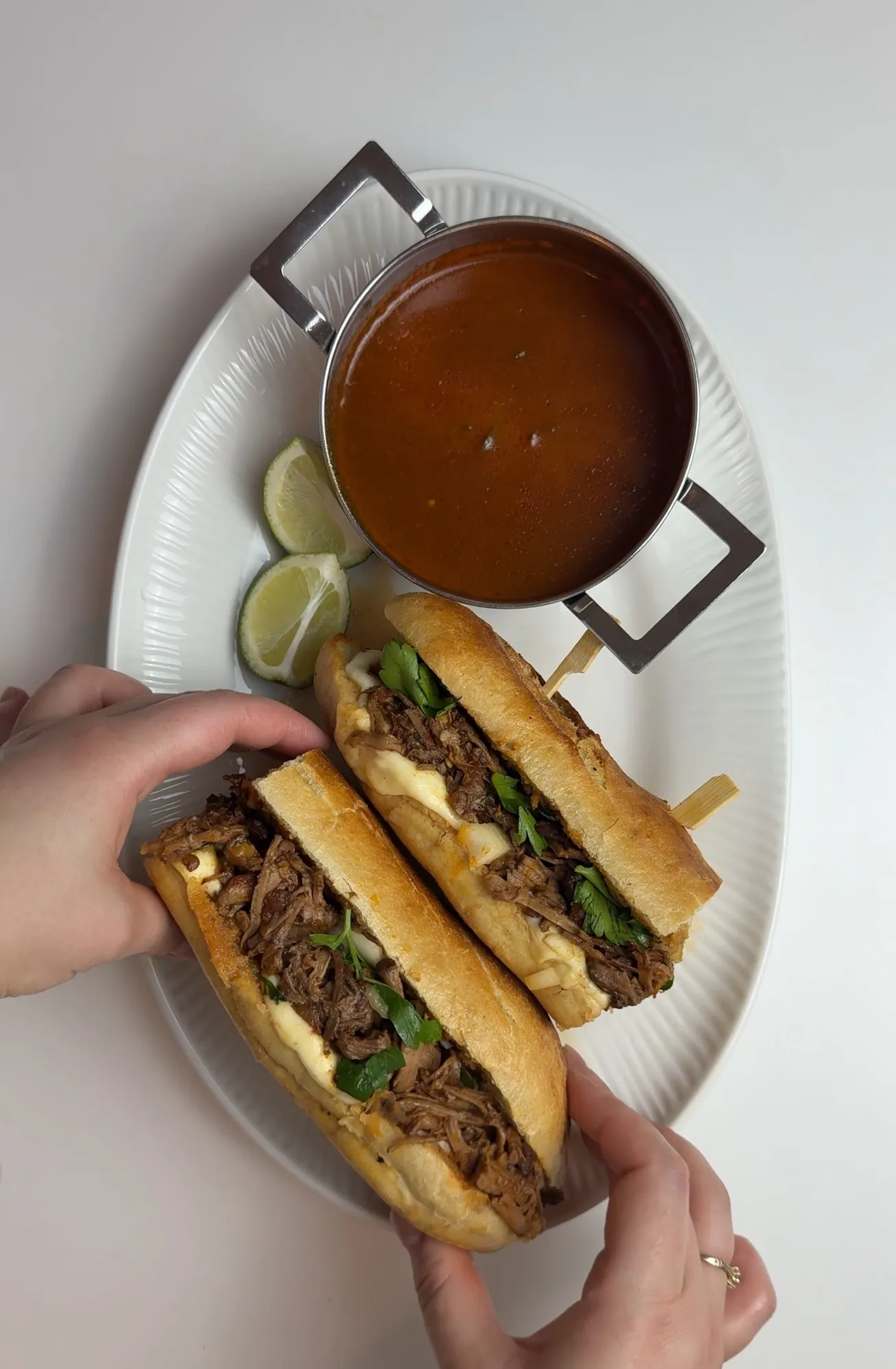 Slow-Cooked Birria Sandwich