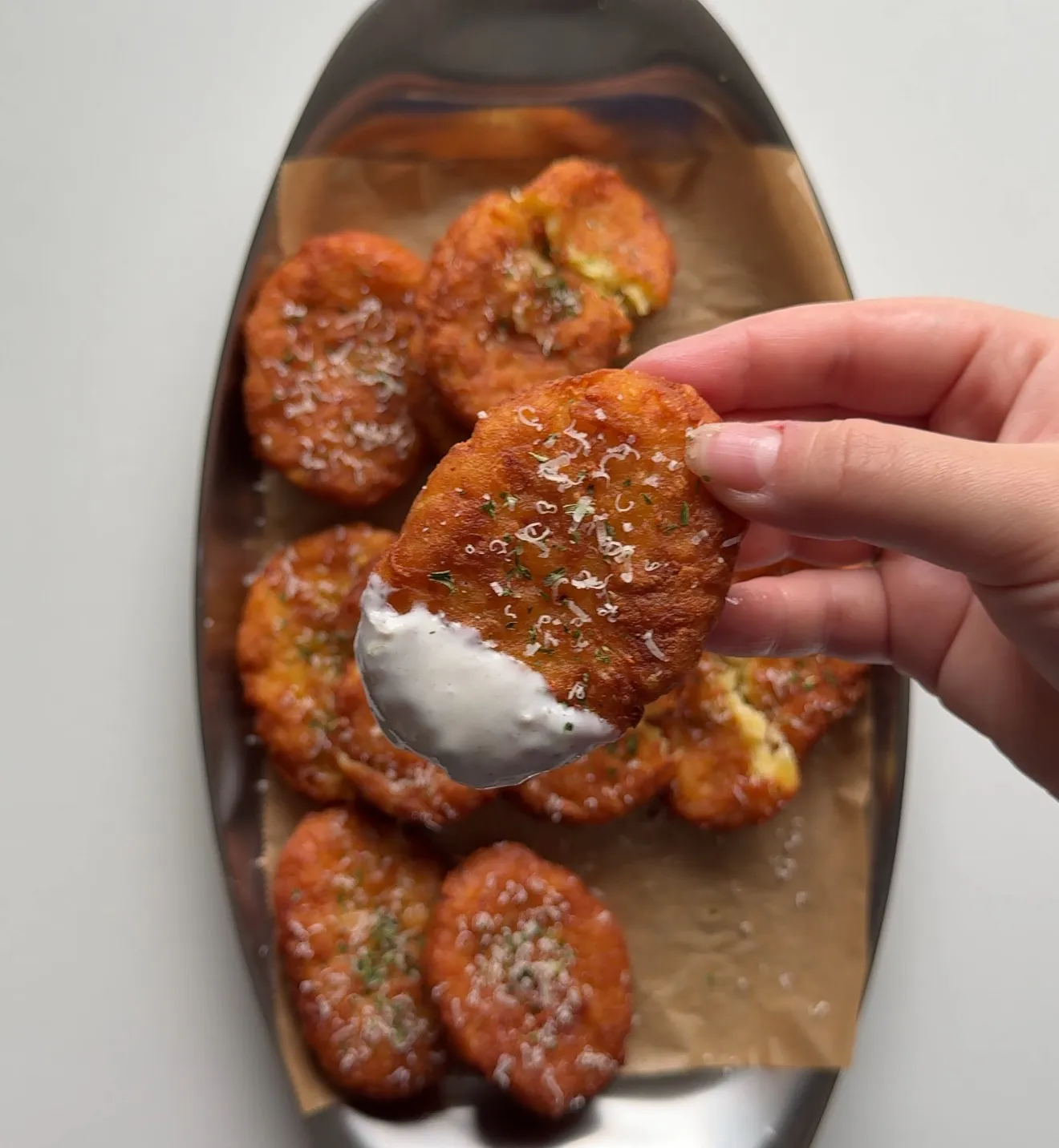 Crispy Garlic Parmesan Hash Browns