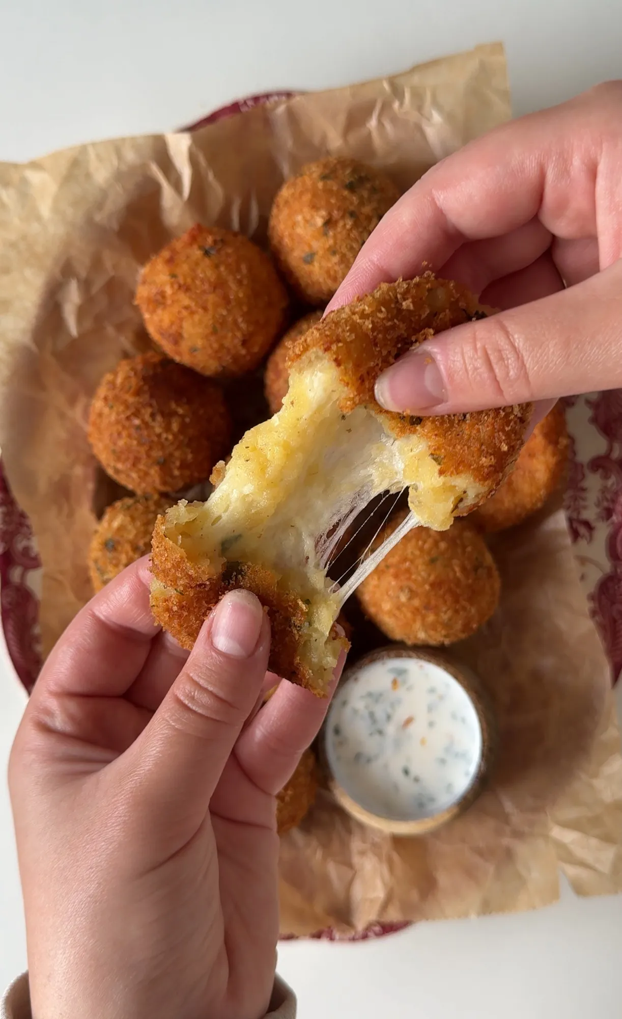 Crispy Cheese Stuffed Potato Balls