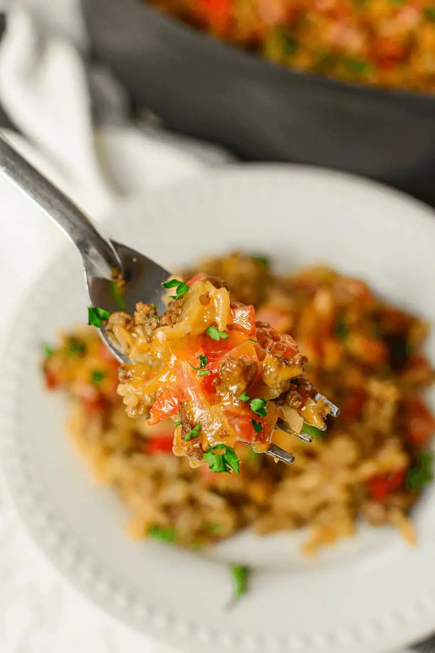 Skillet Ground Beef and Rice