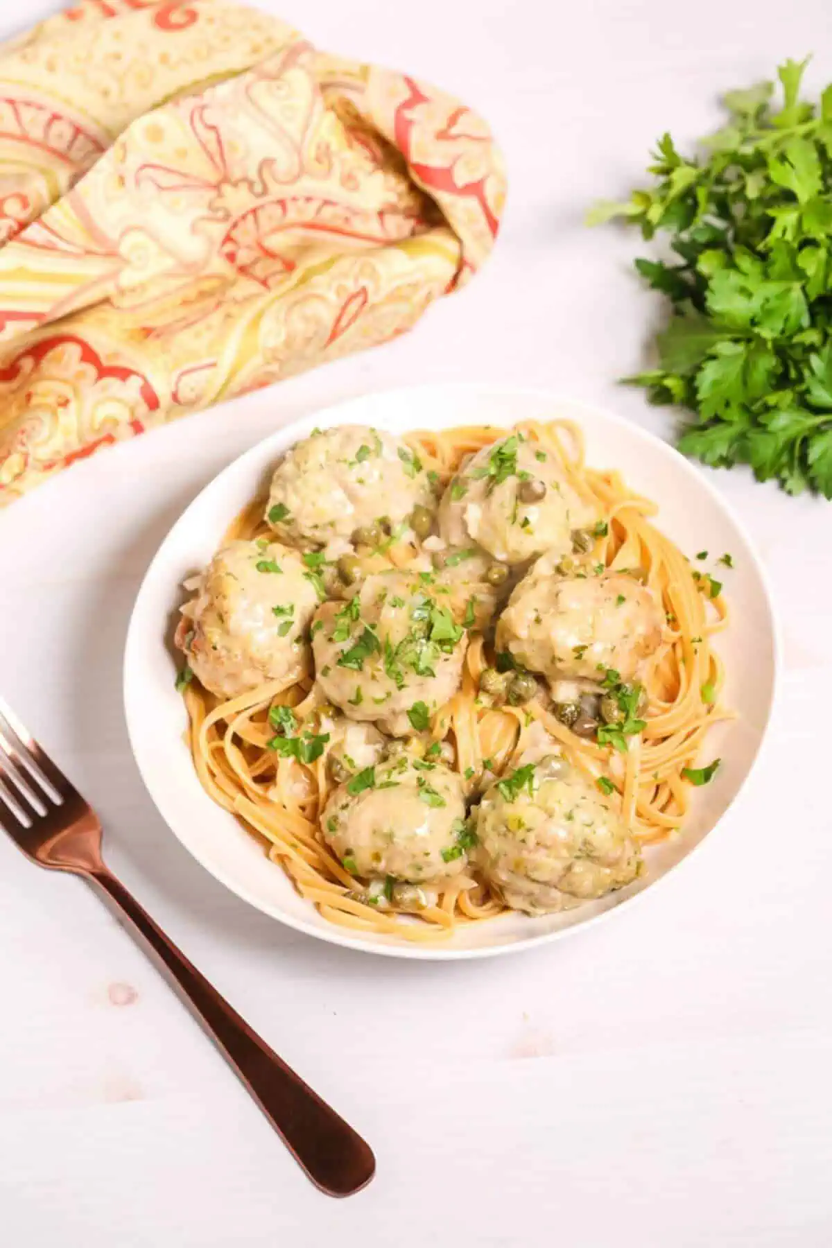 Veal Meatballs in Piccata Sauce