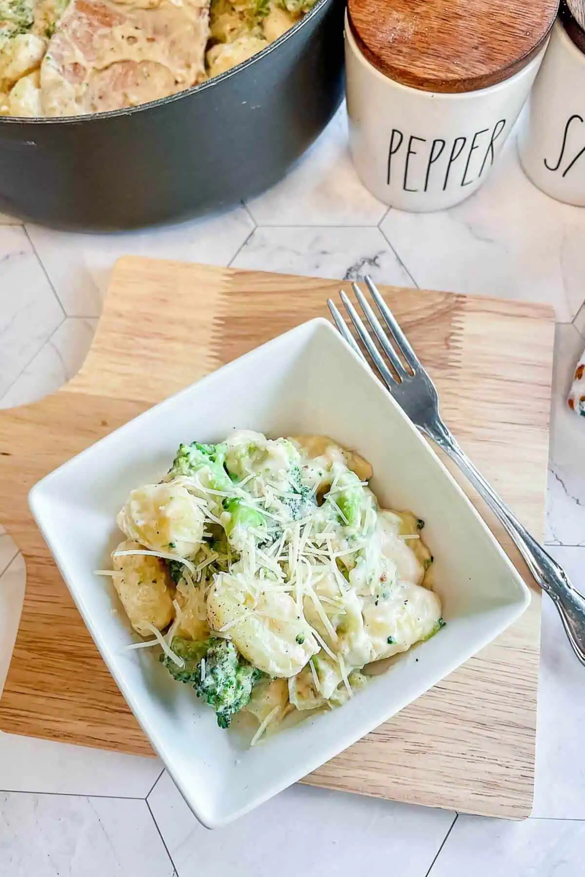 Creamy Gnocchi Alfredo with Broccoli