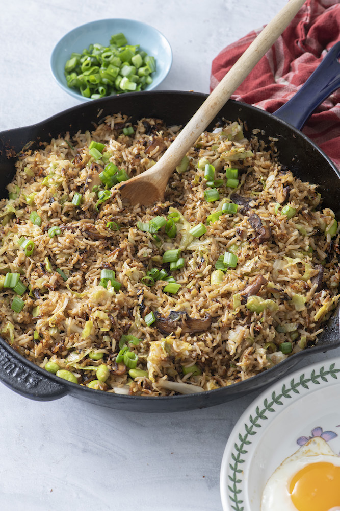 Crispy Rice with Shiitakes and Cabbage
