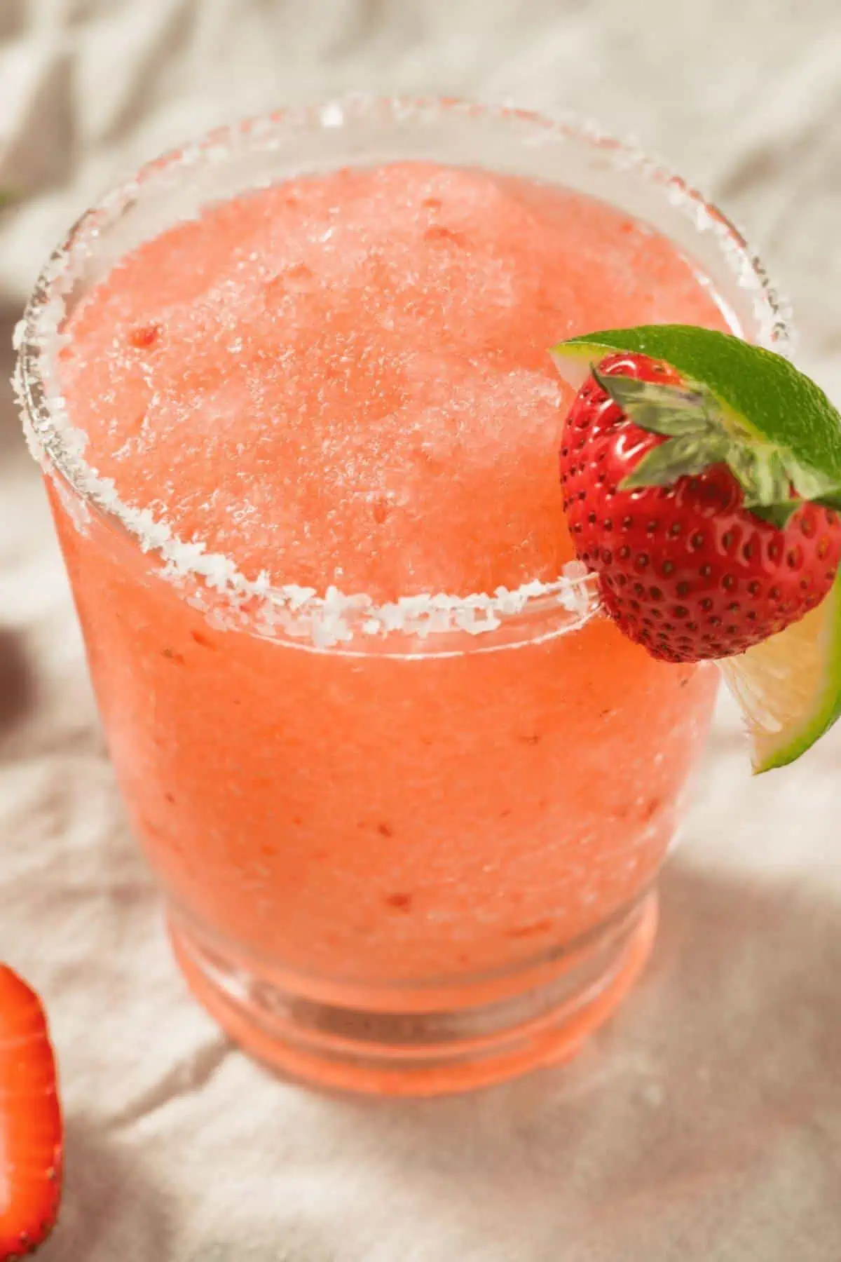 Strawberry Margarita on the Rocks