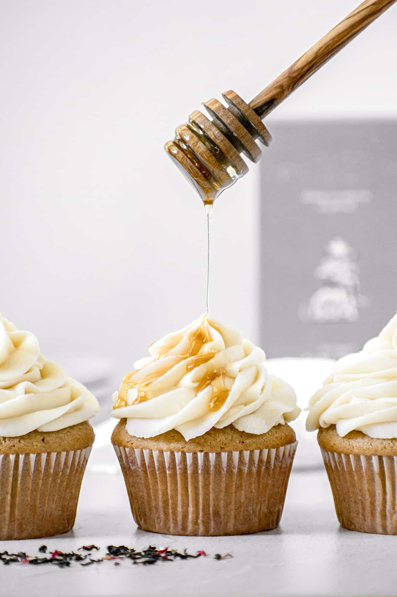 Earl Grey Cupcakes with Honey Mascarpone Buttercream