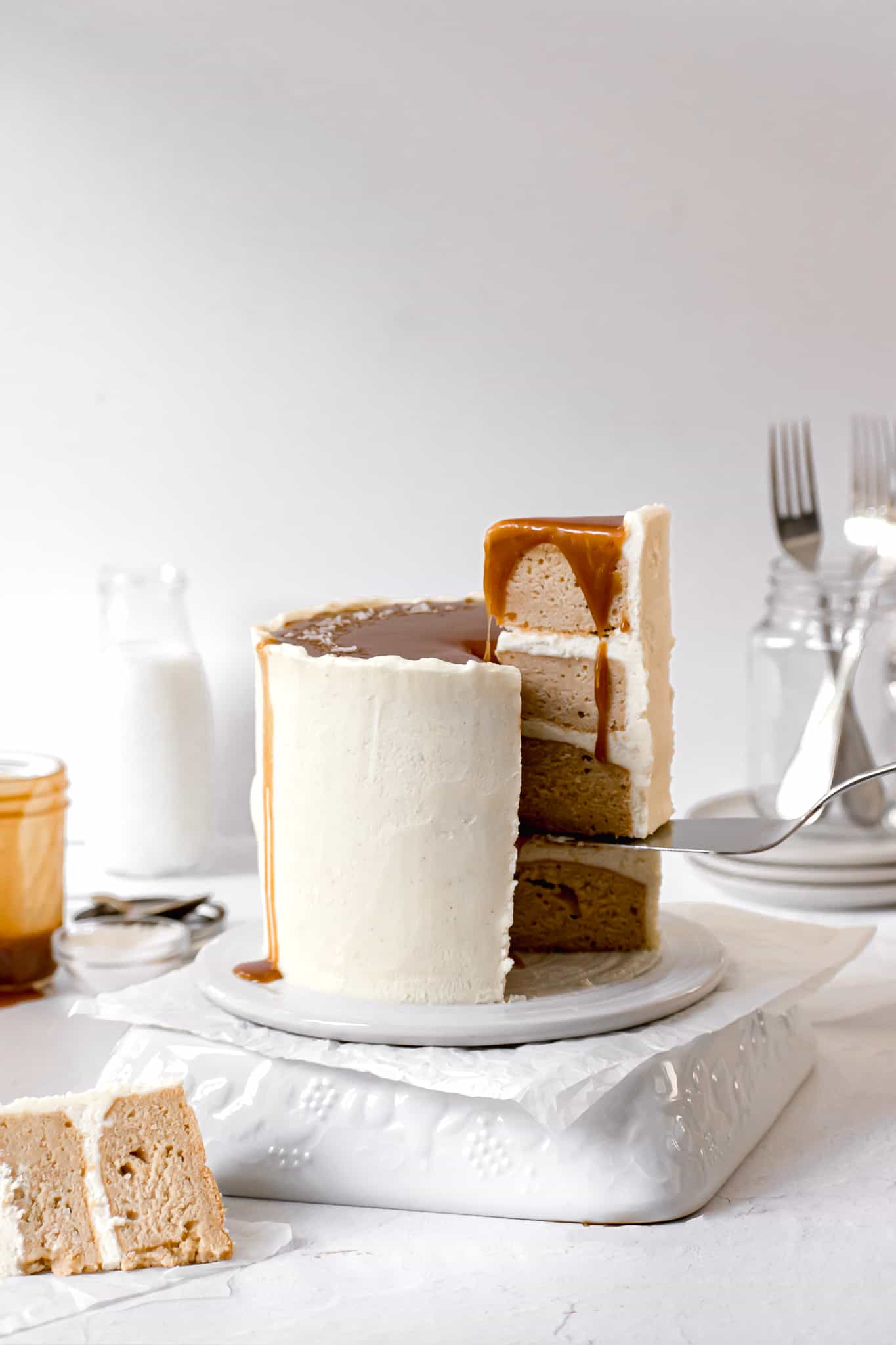 Caramel Layer Cake with Vanilla Bean German Buttercream