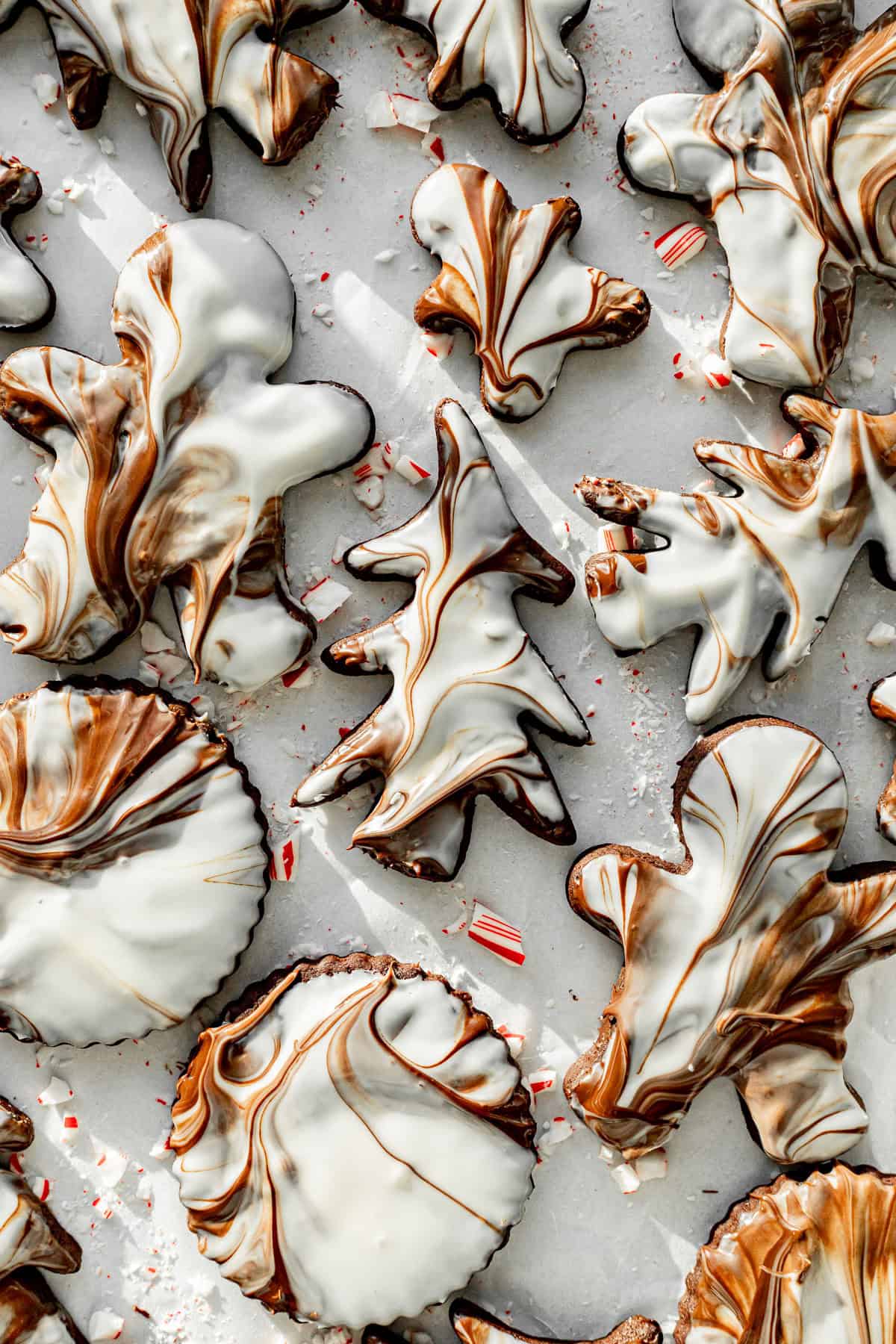 Chocolate Peppermint Bark Sugar Cookies
