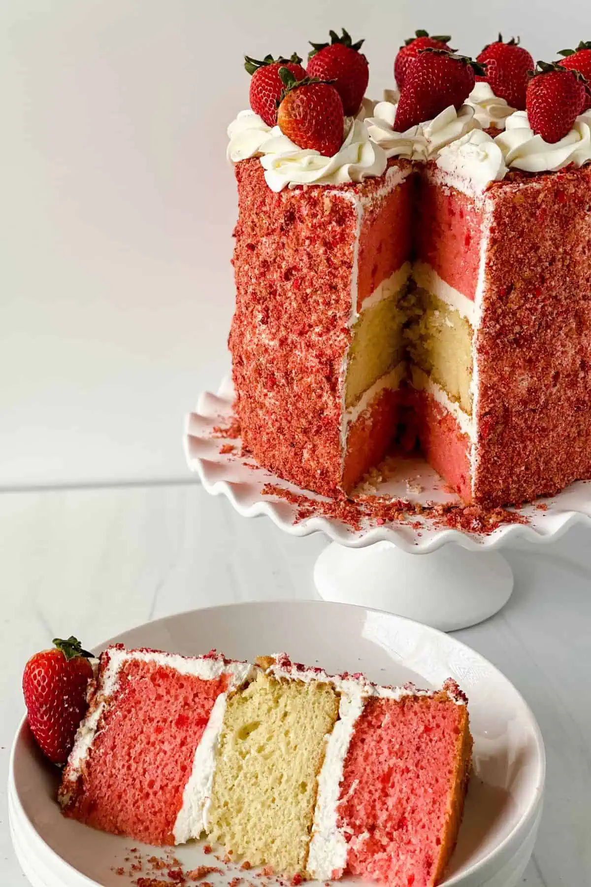 Strawberry Crunch Cake