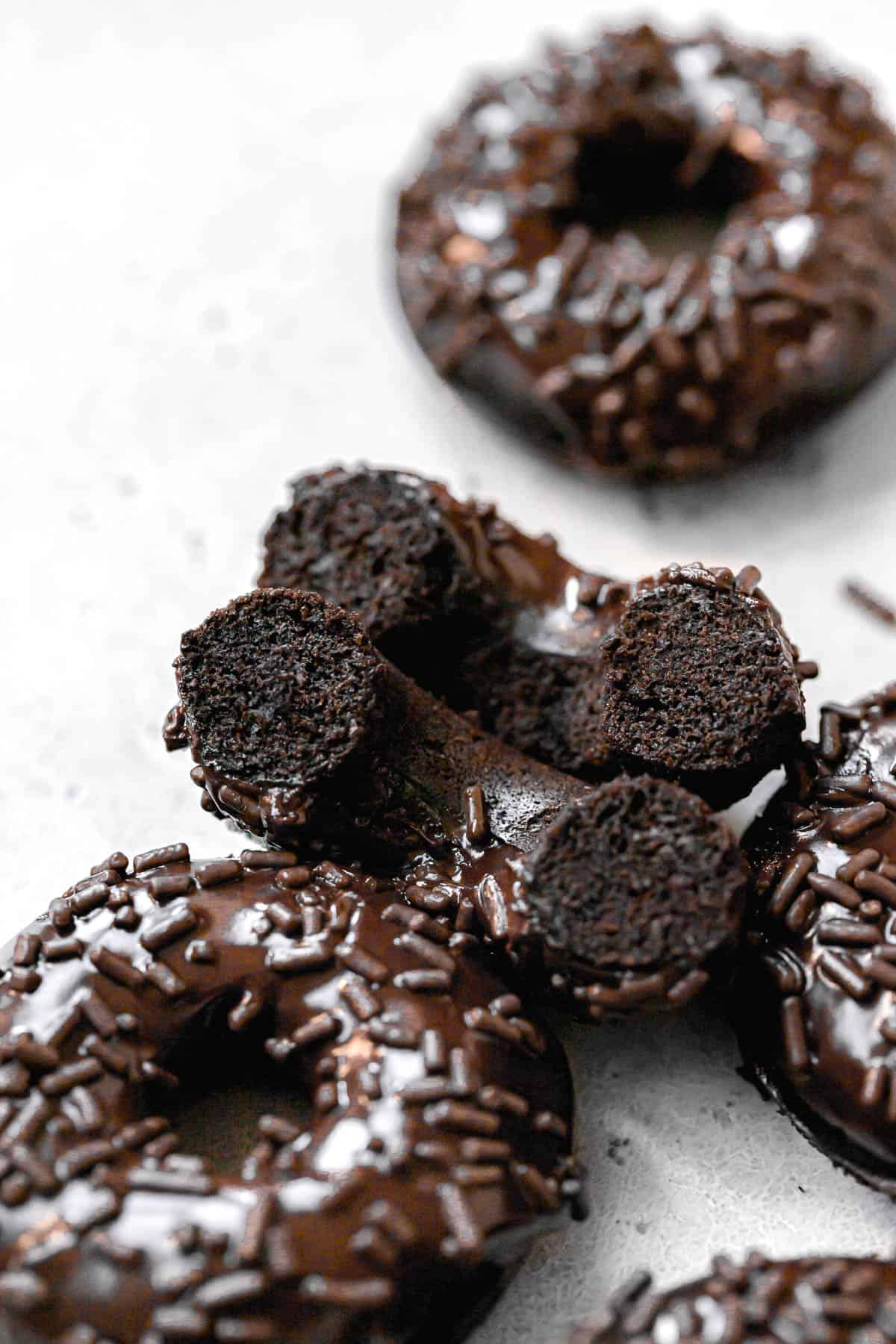 Double Chocolate Glazed Donuts