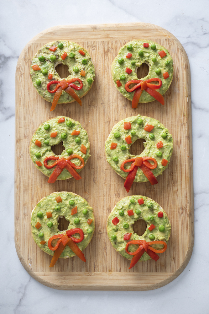 Christmas Bagel Wreaths