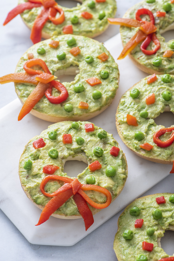 Christmas Bagel Wreaths