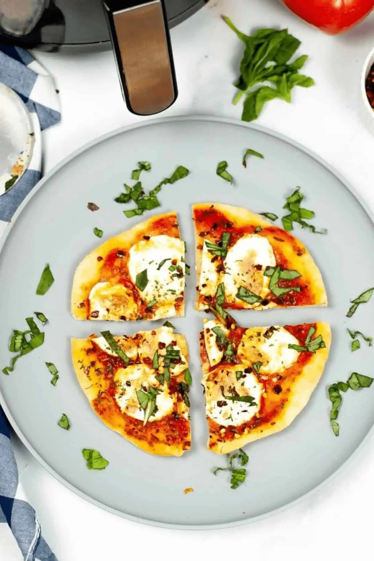 Air Fryer Pizza Margherita