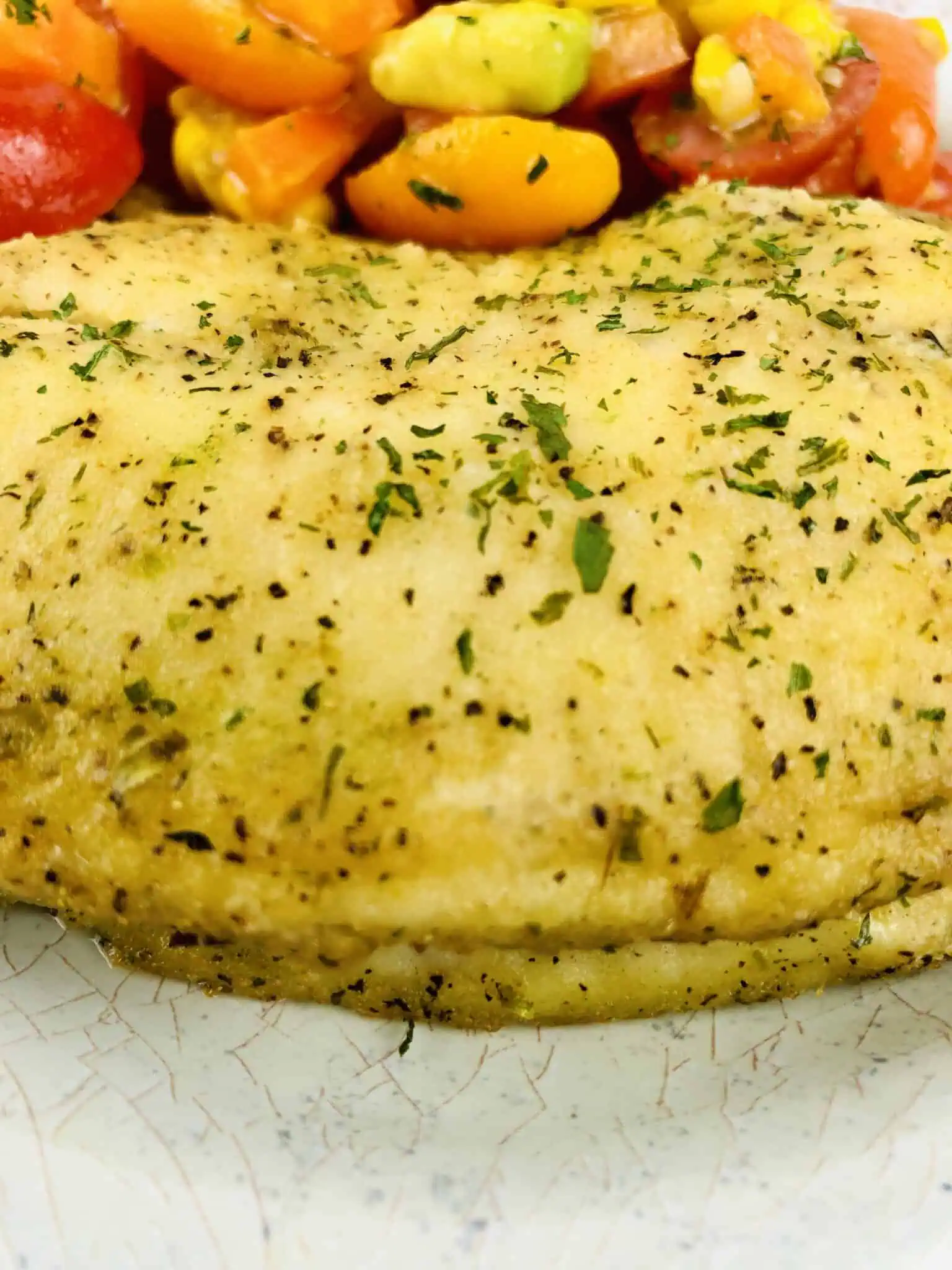 Baked Haddock with Corn Salad