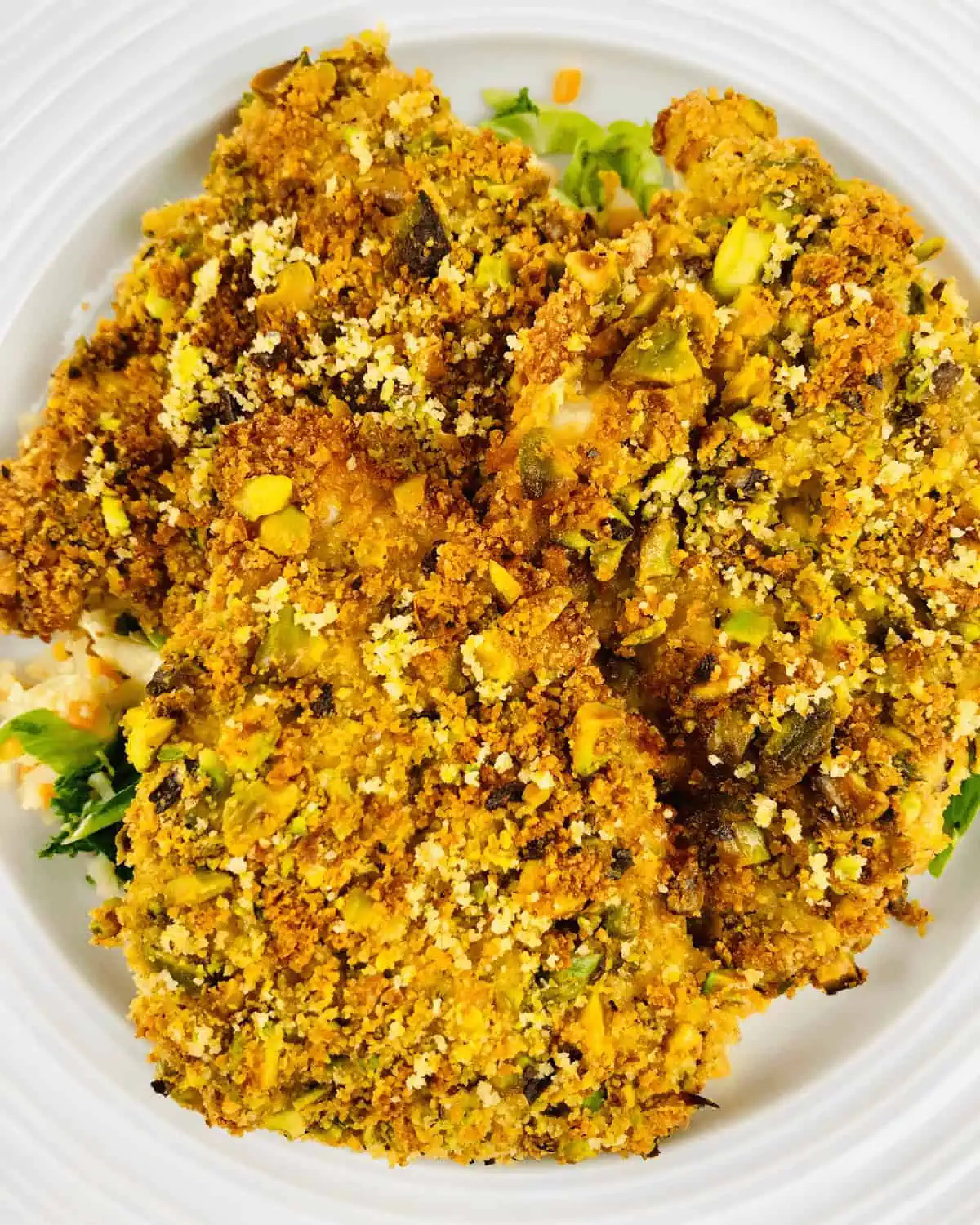 Air Fryer Halibut with Pistachio Crust