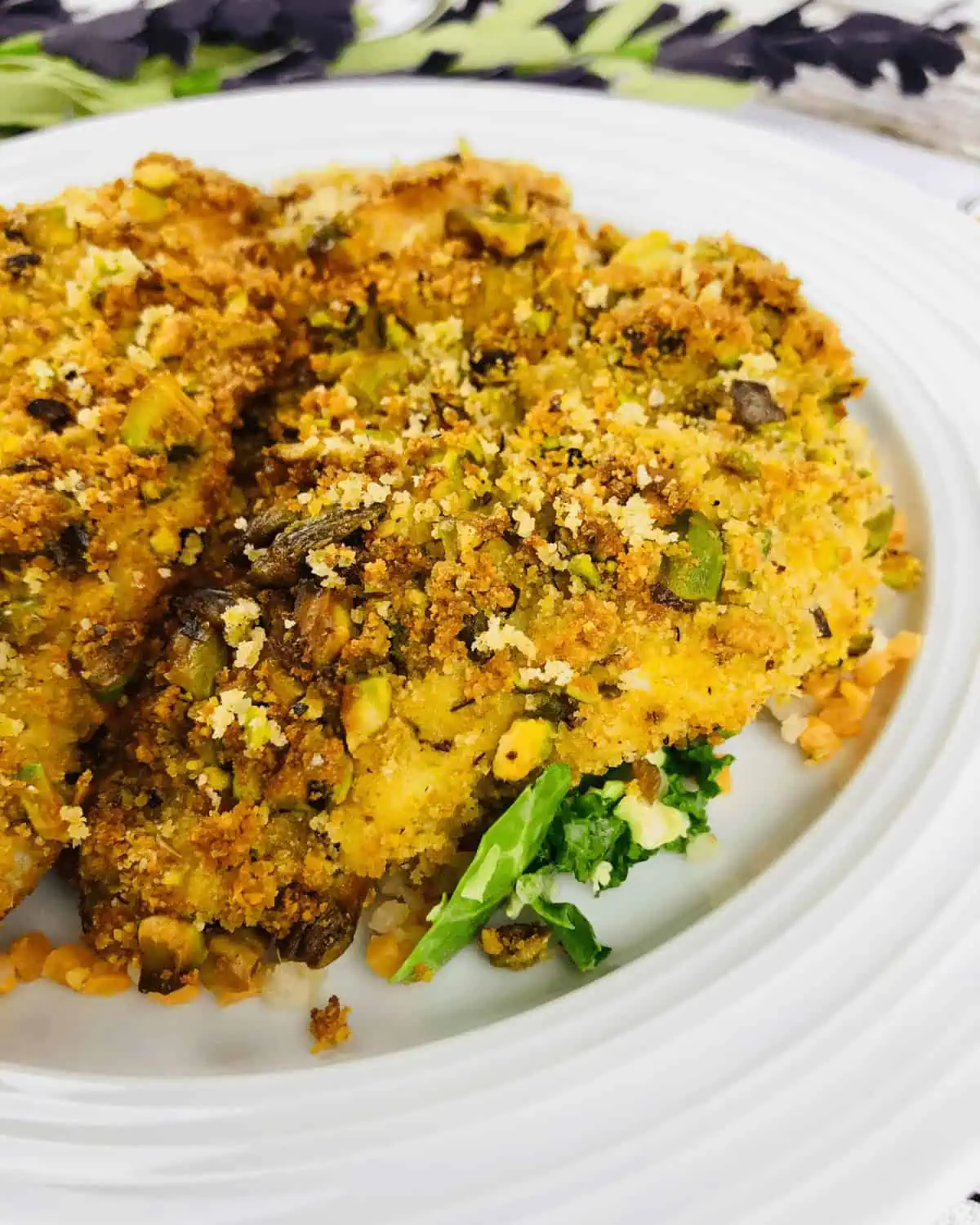 Air Fryer Halibut with Pistachio Crust