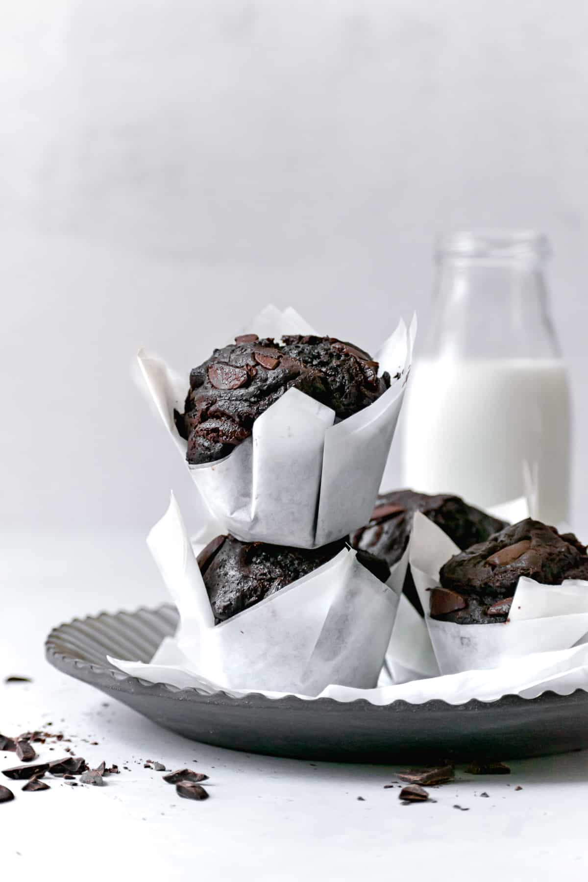 Double Chocolate Tahini Muffins