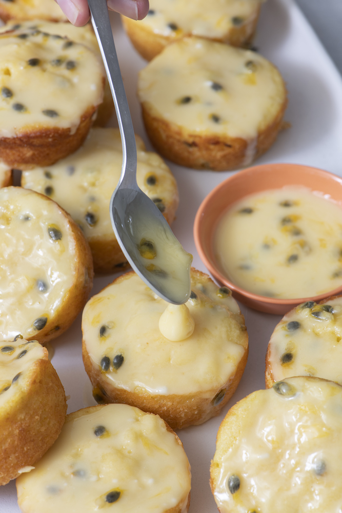 Passionfruit Pound Cake Muffins