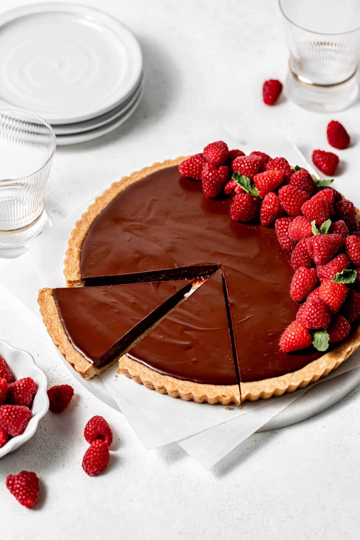 Chocolate Raspberry Tart