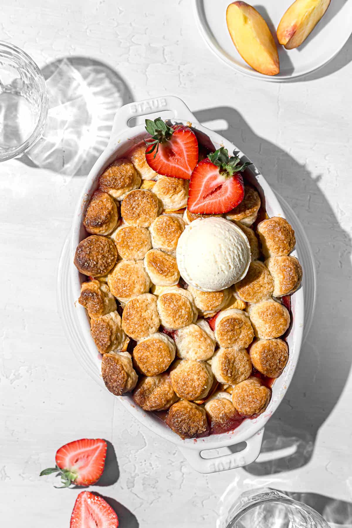 Strawberry Peach Cobbler