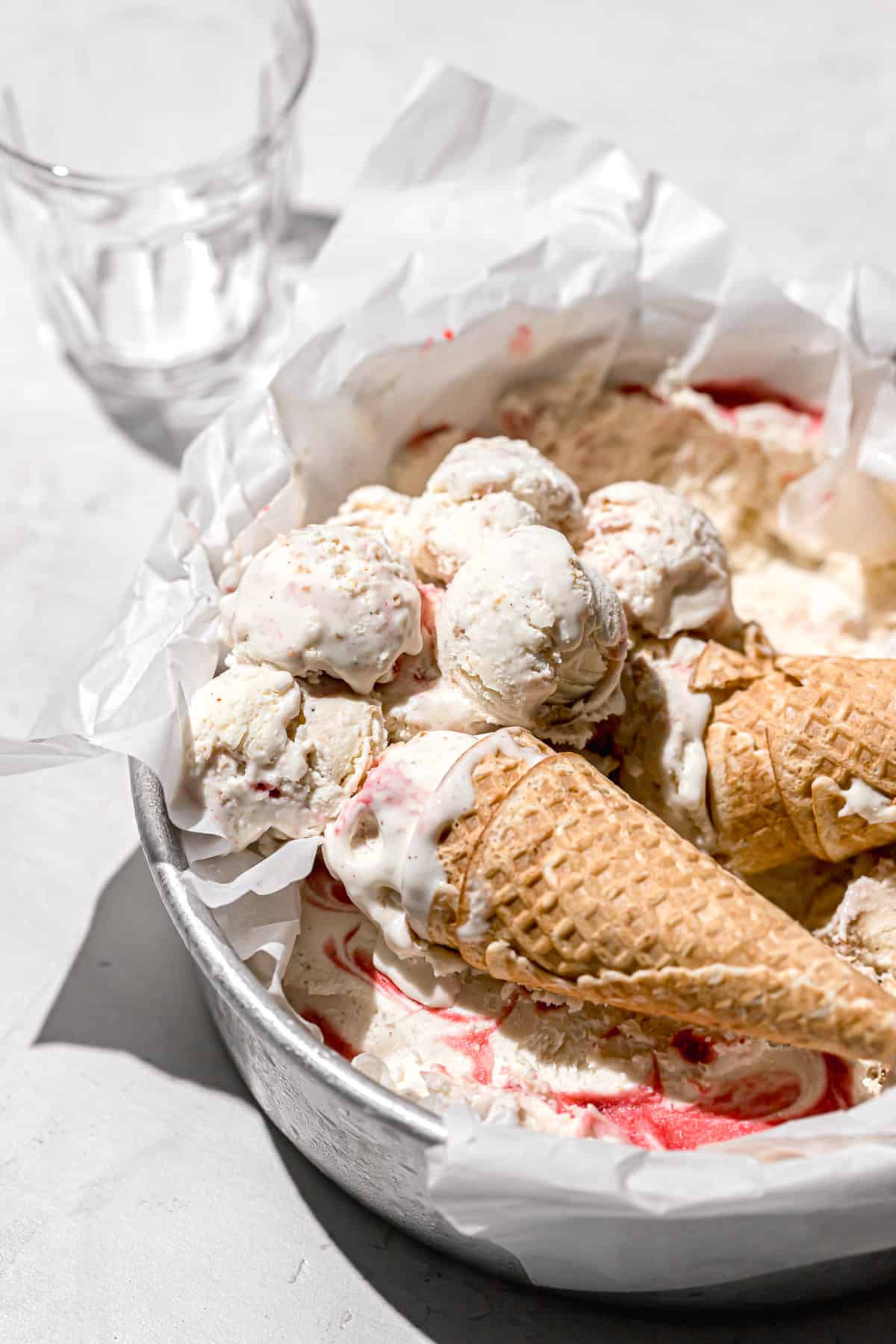 No Churn Strawberry Cheesecake Ice Cream