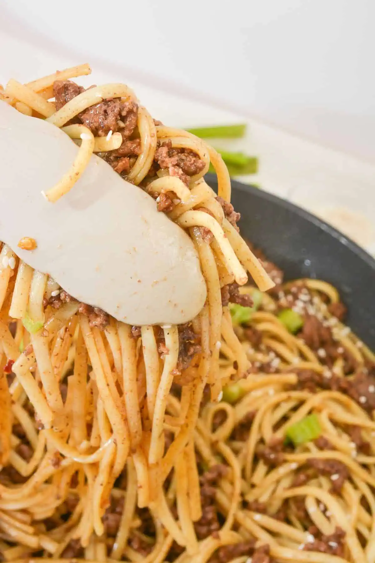 Mongolian Ground Beef Noodles
