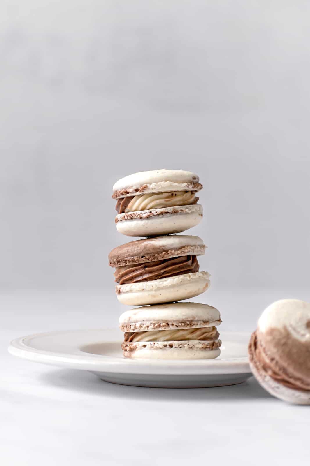 Chocolate & Vanilla Swirled Macarons