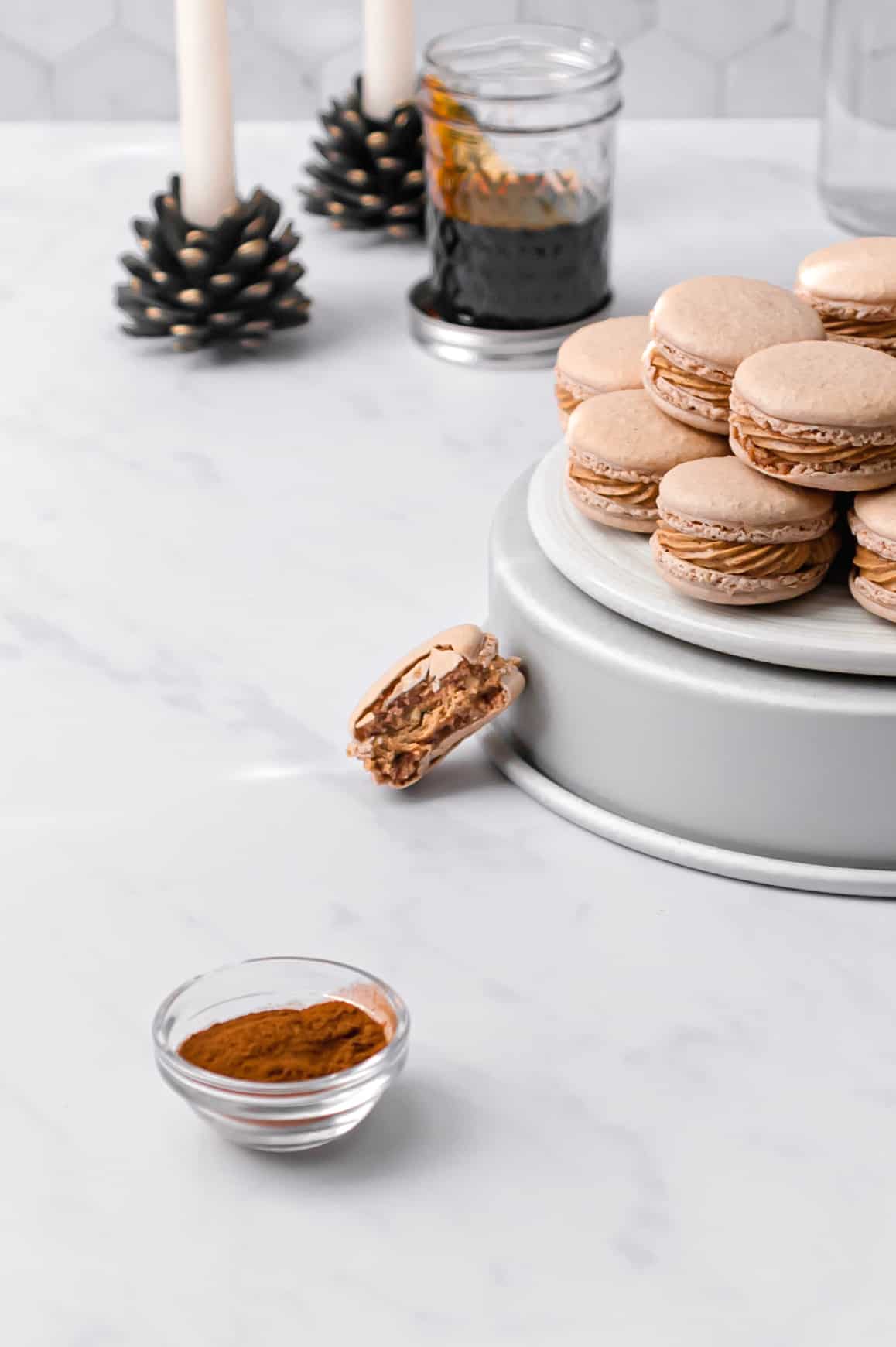 Spiced Macarons with Gingerbread German Buttercream