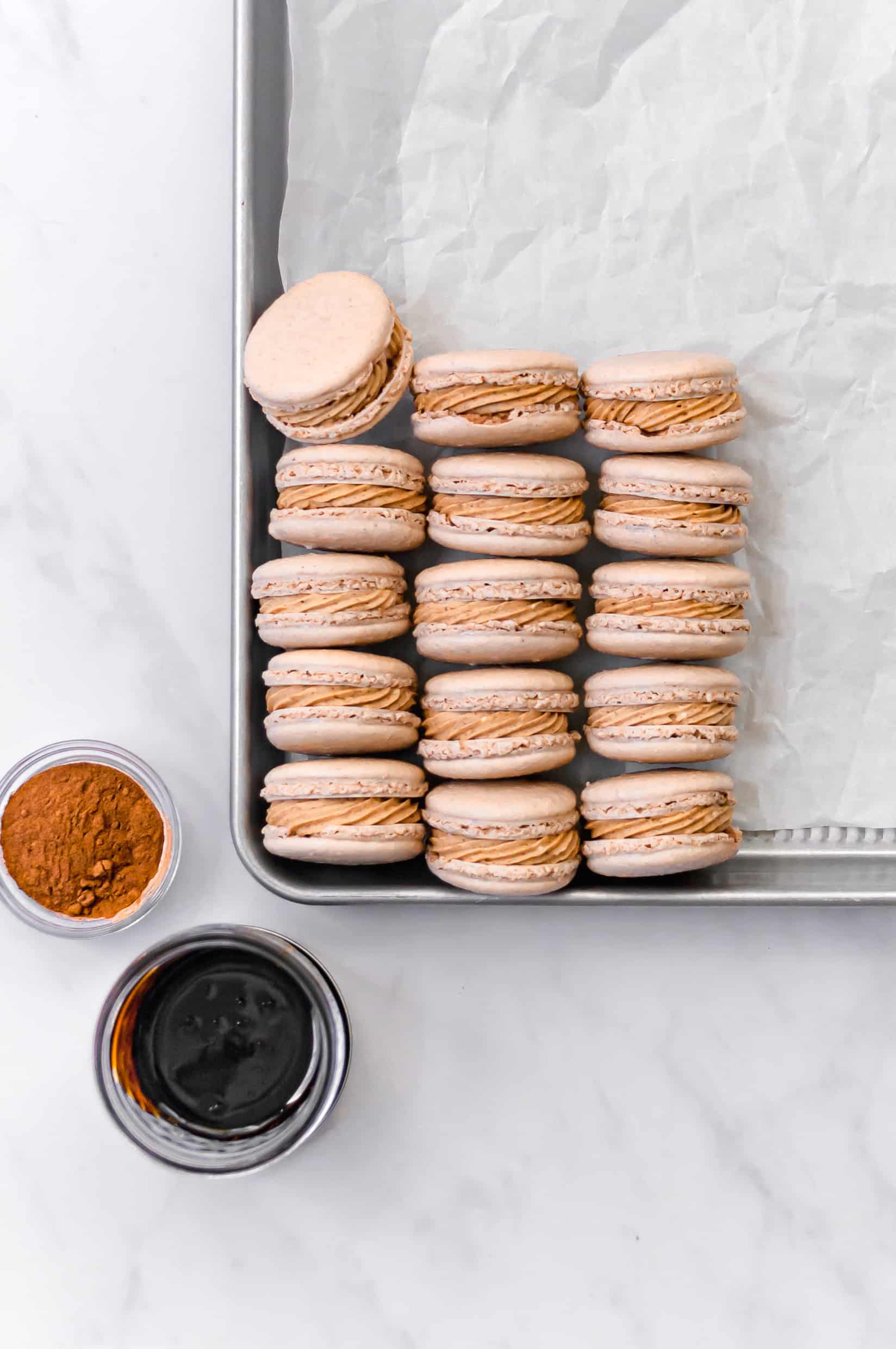 Spiced Macarons with Gingerbread German Buttercream