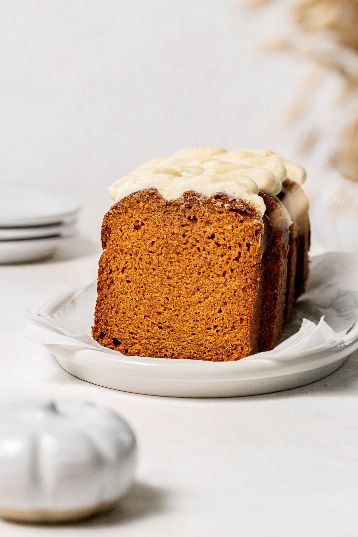 Pumpkin Bread with Cream Cheese Frosting