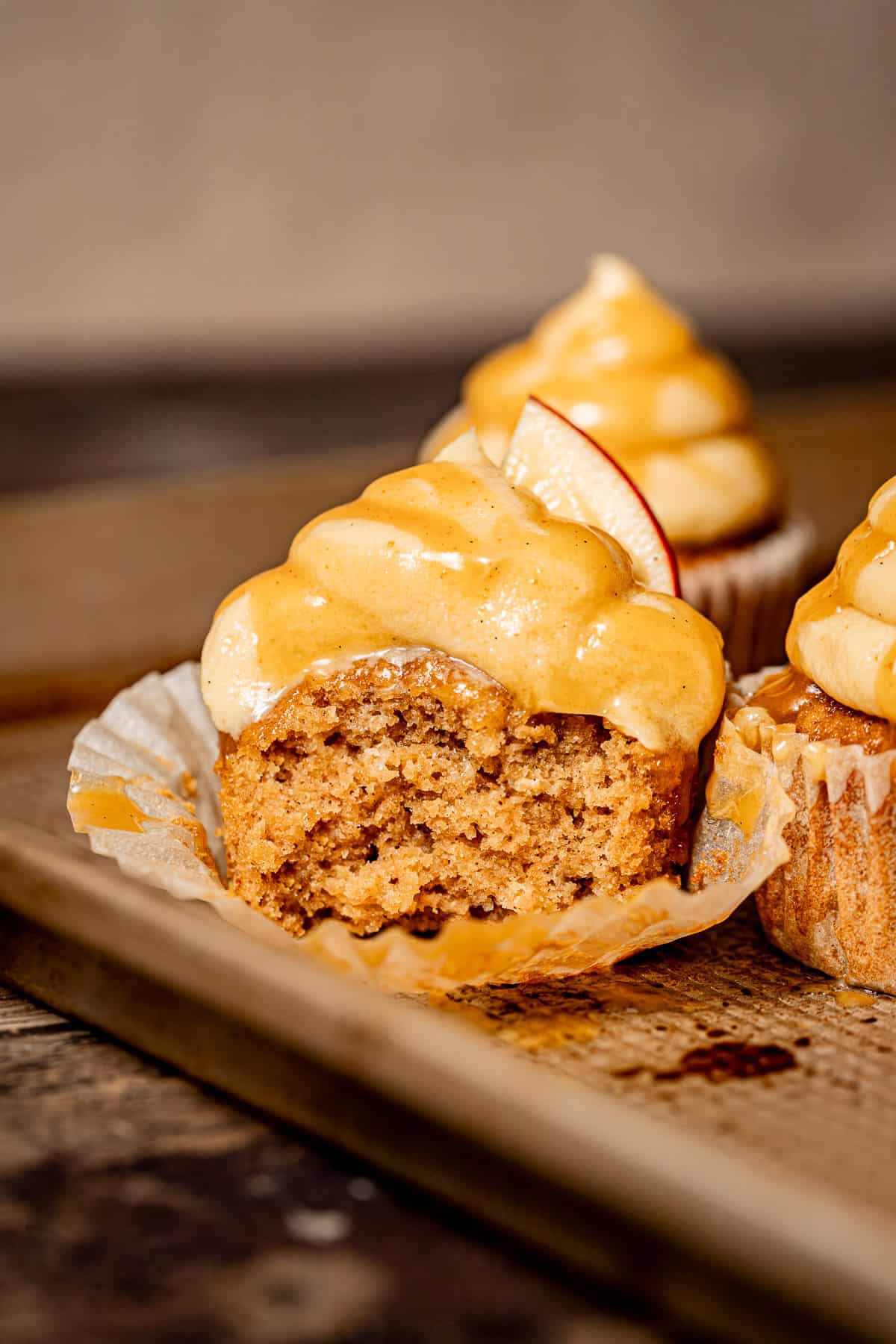 Salted Caramel Apple Cupcakes