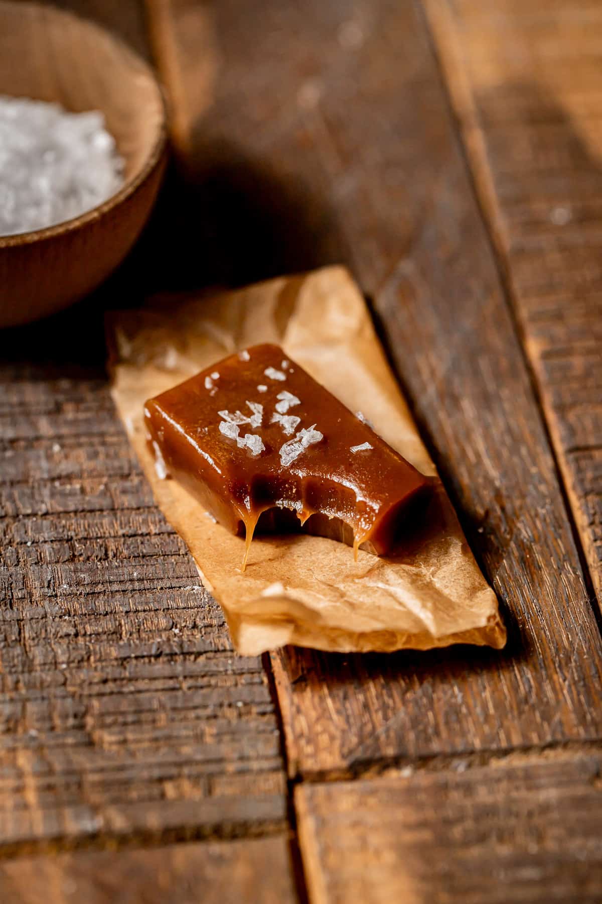 Chewy Salted Whisky Caramels