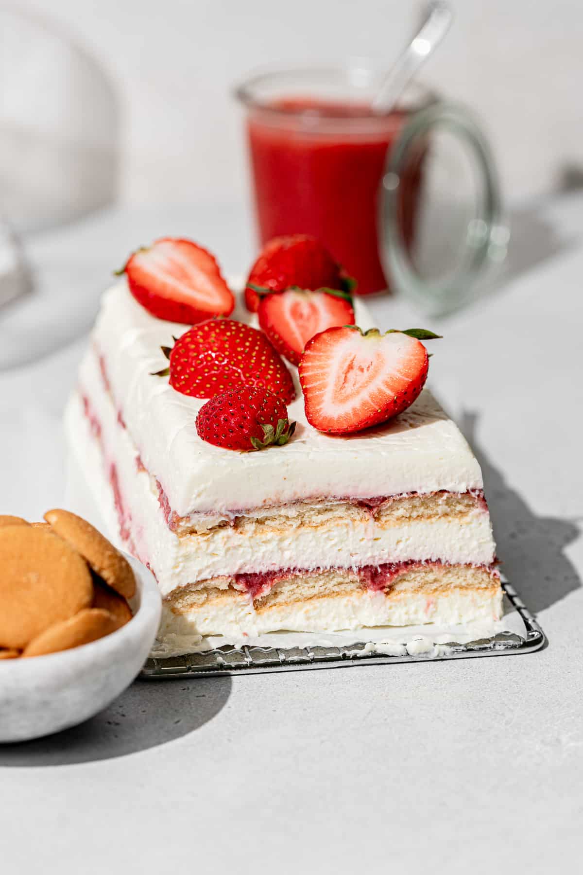 Roasted Strawberry Icebox Cake