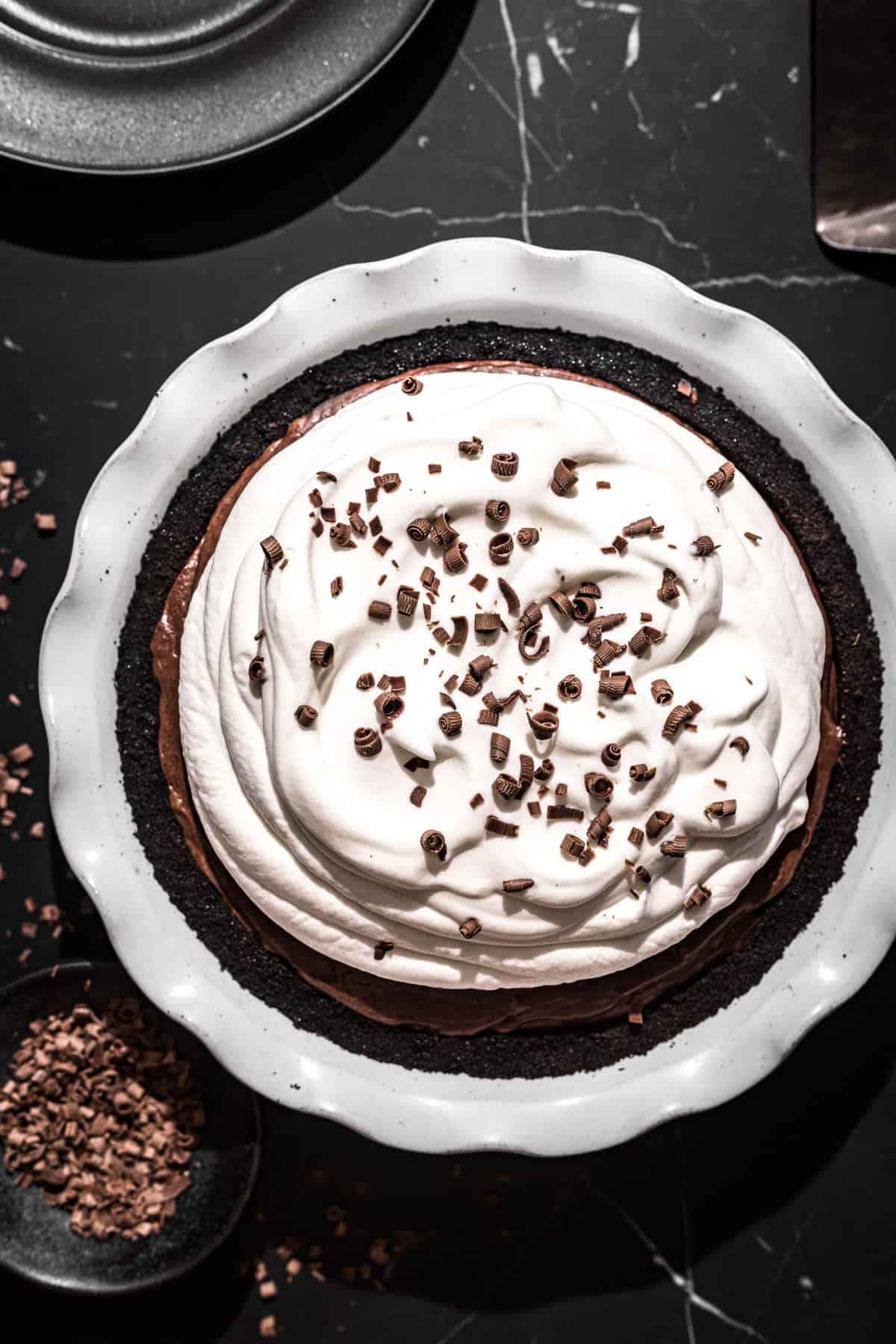 No Bake Chocolate Mousse Pie