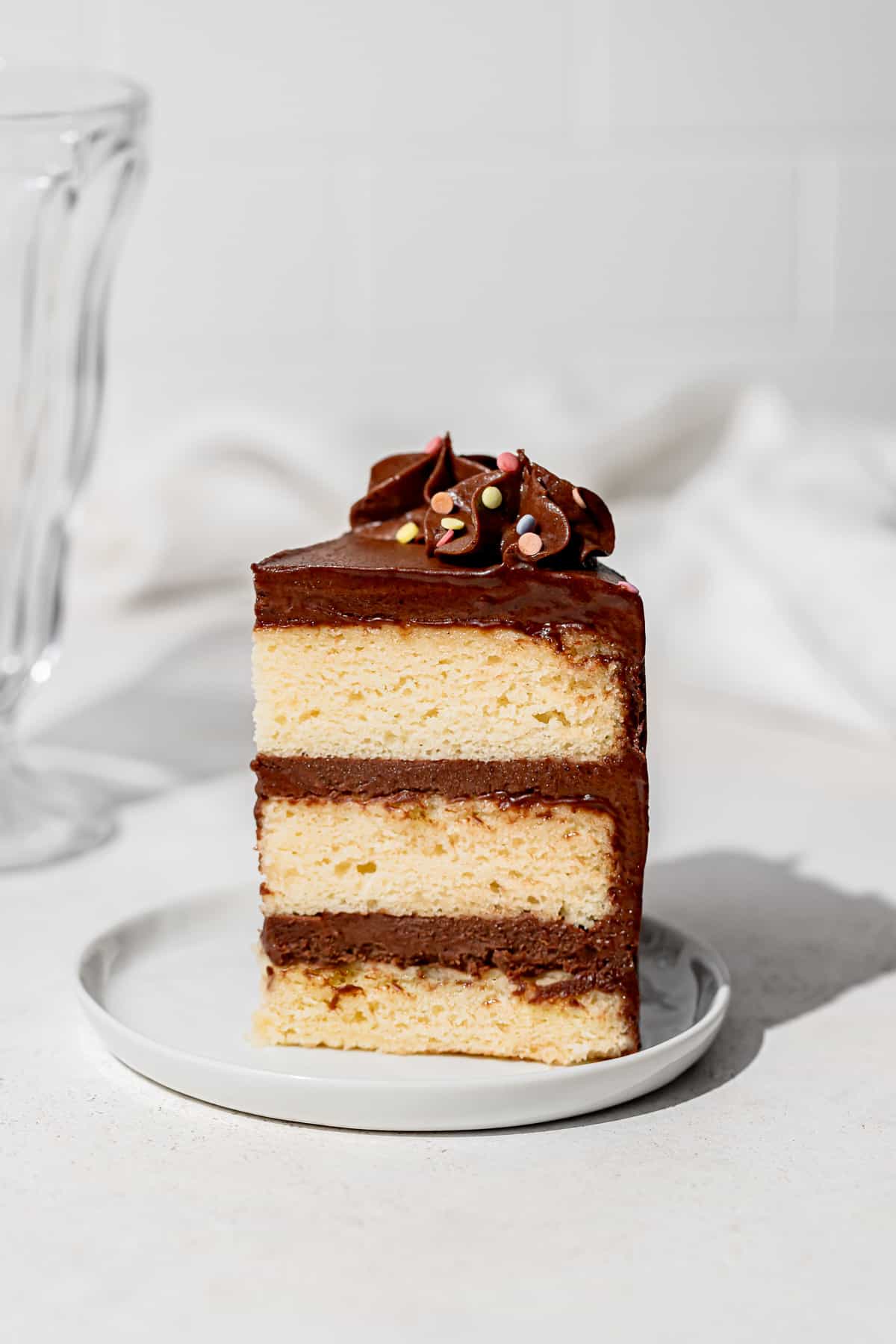 Yellow Cake with Chocolate Frosting