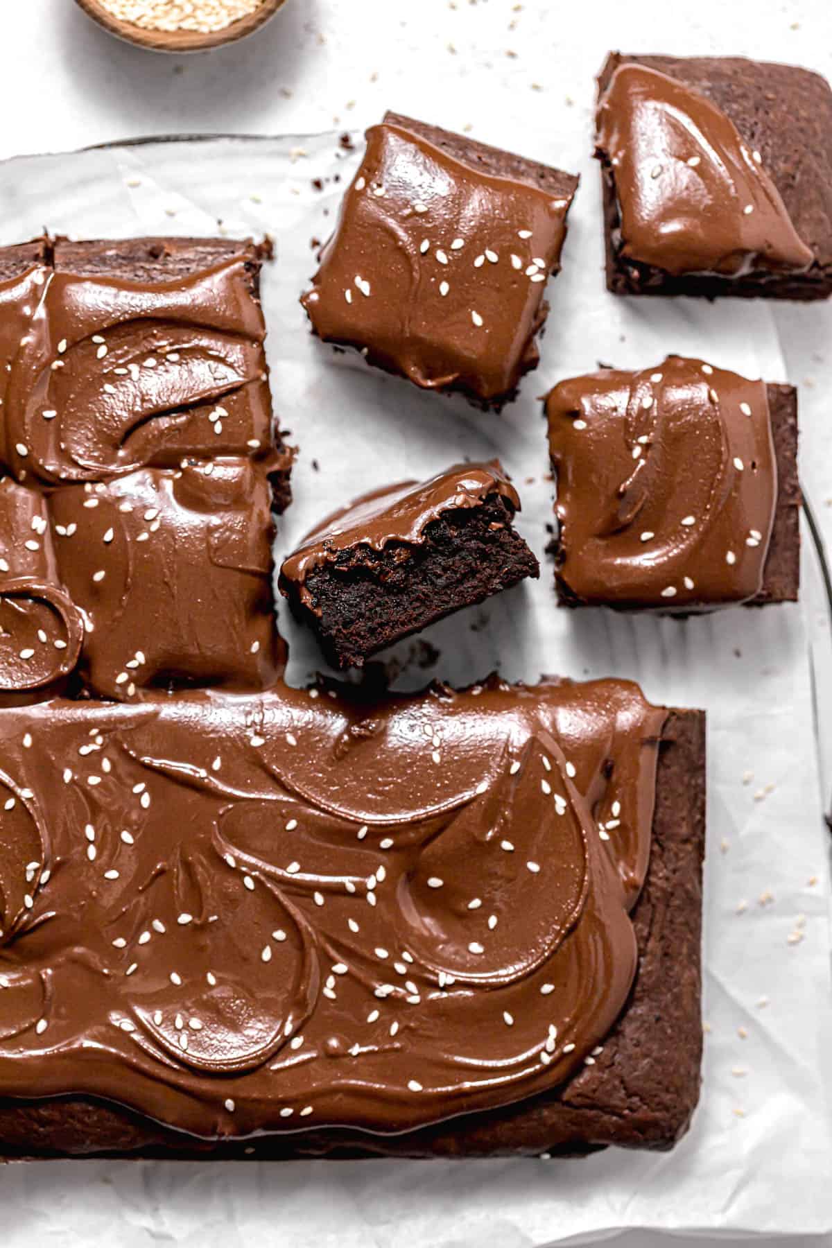 Frosted Tahini Brownies