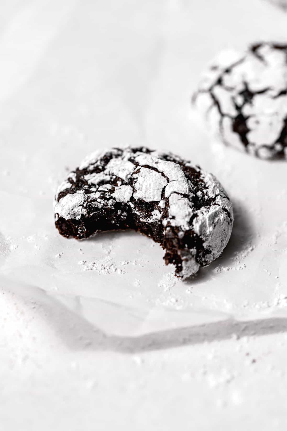 Chocolate Peppermint Crinkle Cookies