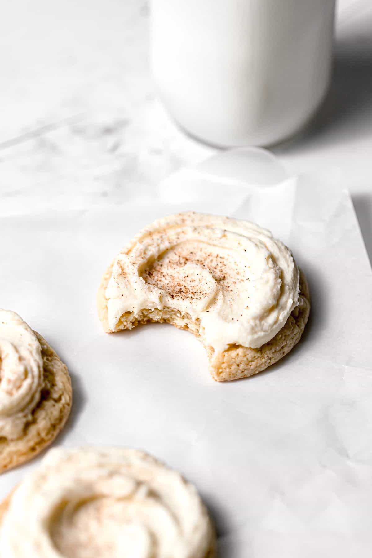 Frosted Eggnog Cookies