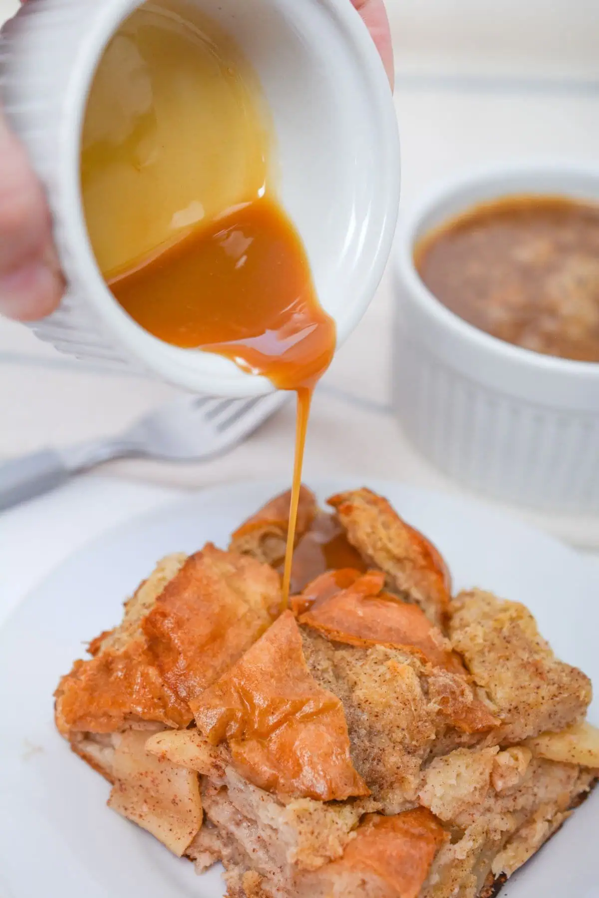 Apple Bread Pudding with Bourbon Sauce