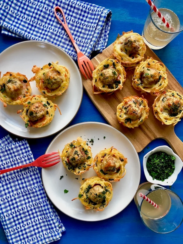 Spaghetti and Meatball Muffins