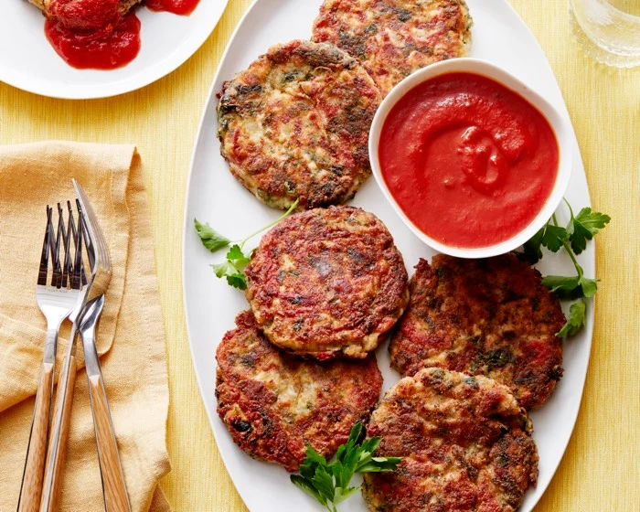 Spinach & Roasted Red Pepper Tofu Croquettes