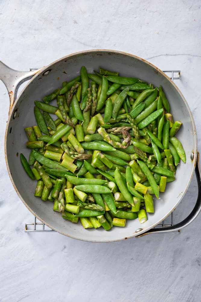 Sugar Snap Pea and Asparagus Saute
